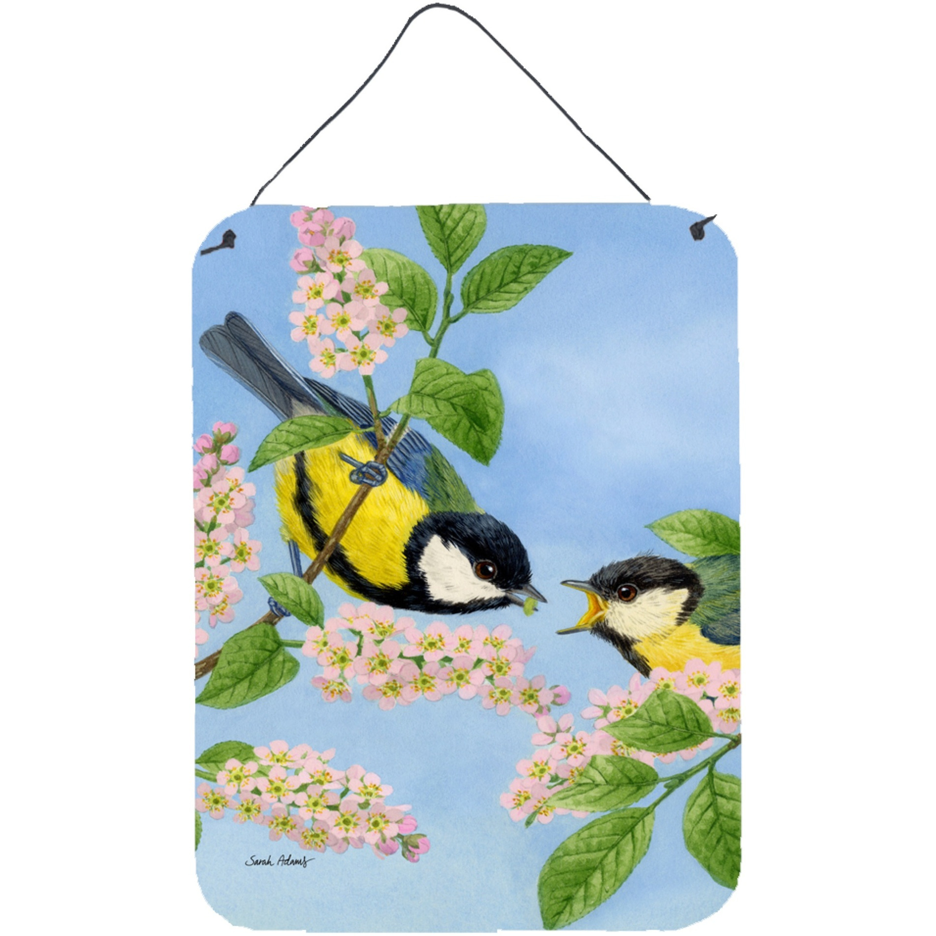&quotCaroline's Treasures Eurasian Blue Tits Birds Wall or Door Hanging Prints ASA2128DS1216, 16HX12W, Multicolor"