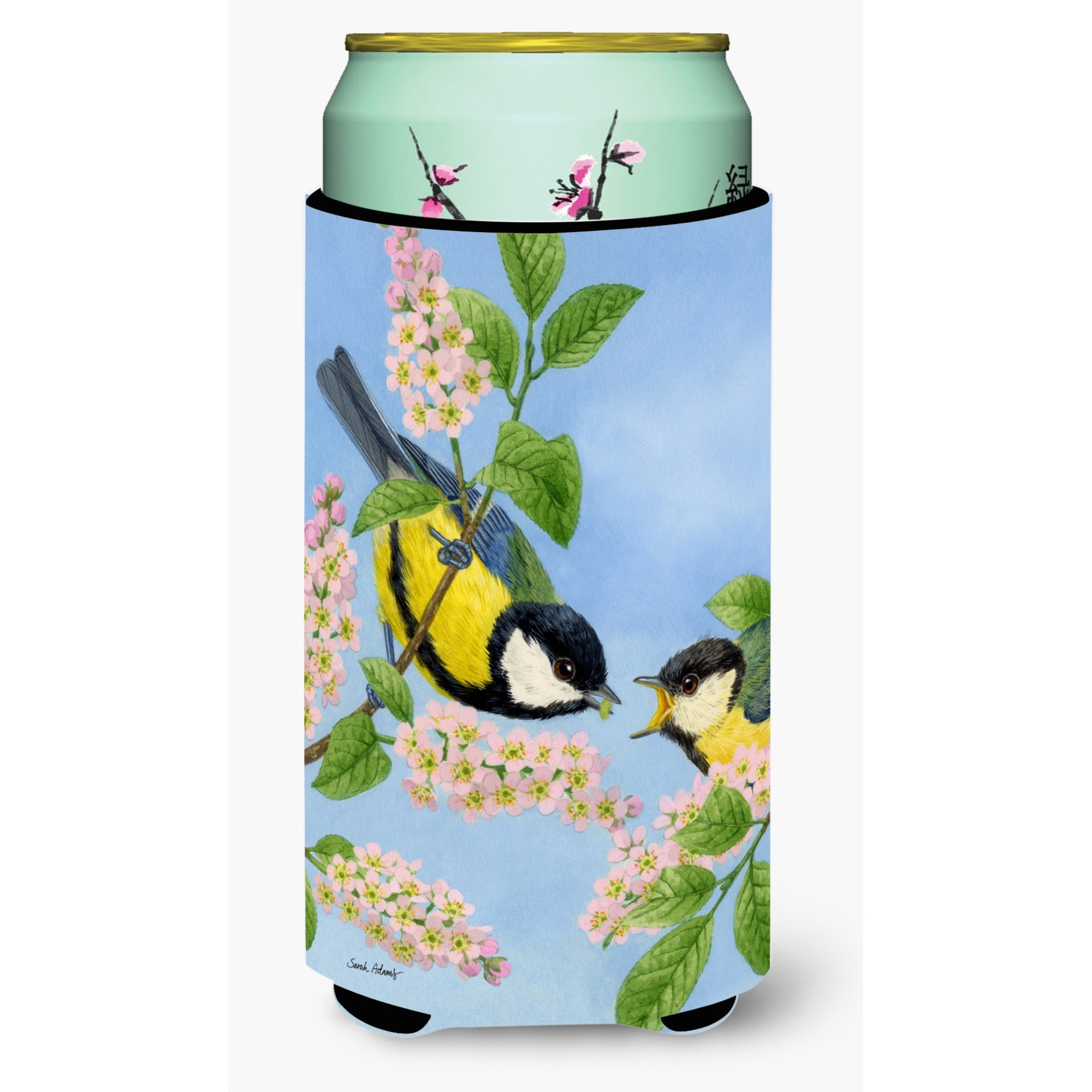 &quotCaroline's Treasures Eurasian Blue Tits Birds Tall Boy Koozie Hugger, Multicolor"