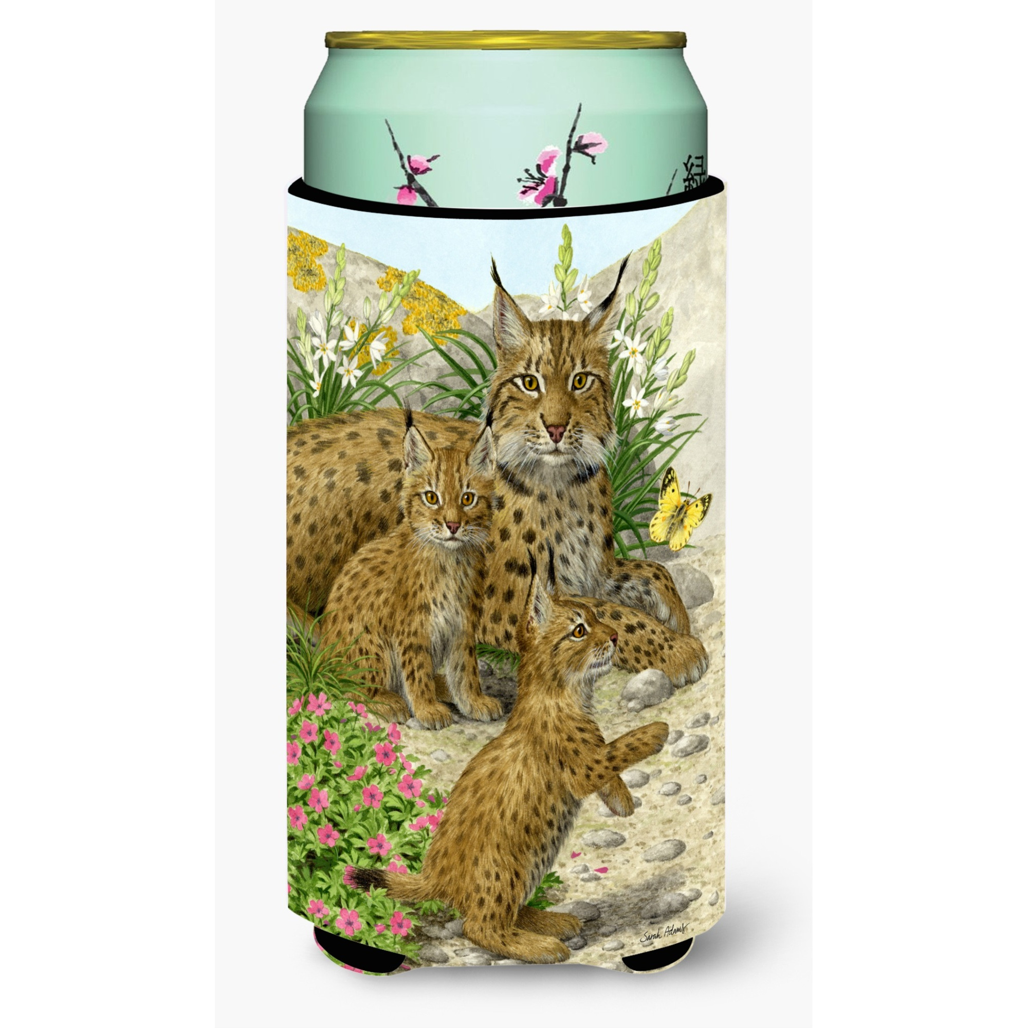 &quotCaroline's Treasures Lynx and Cubs Tall Boy Koozie Hugger, Multicolor"