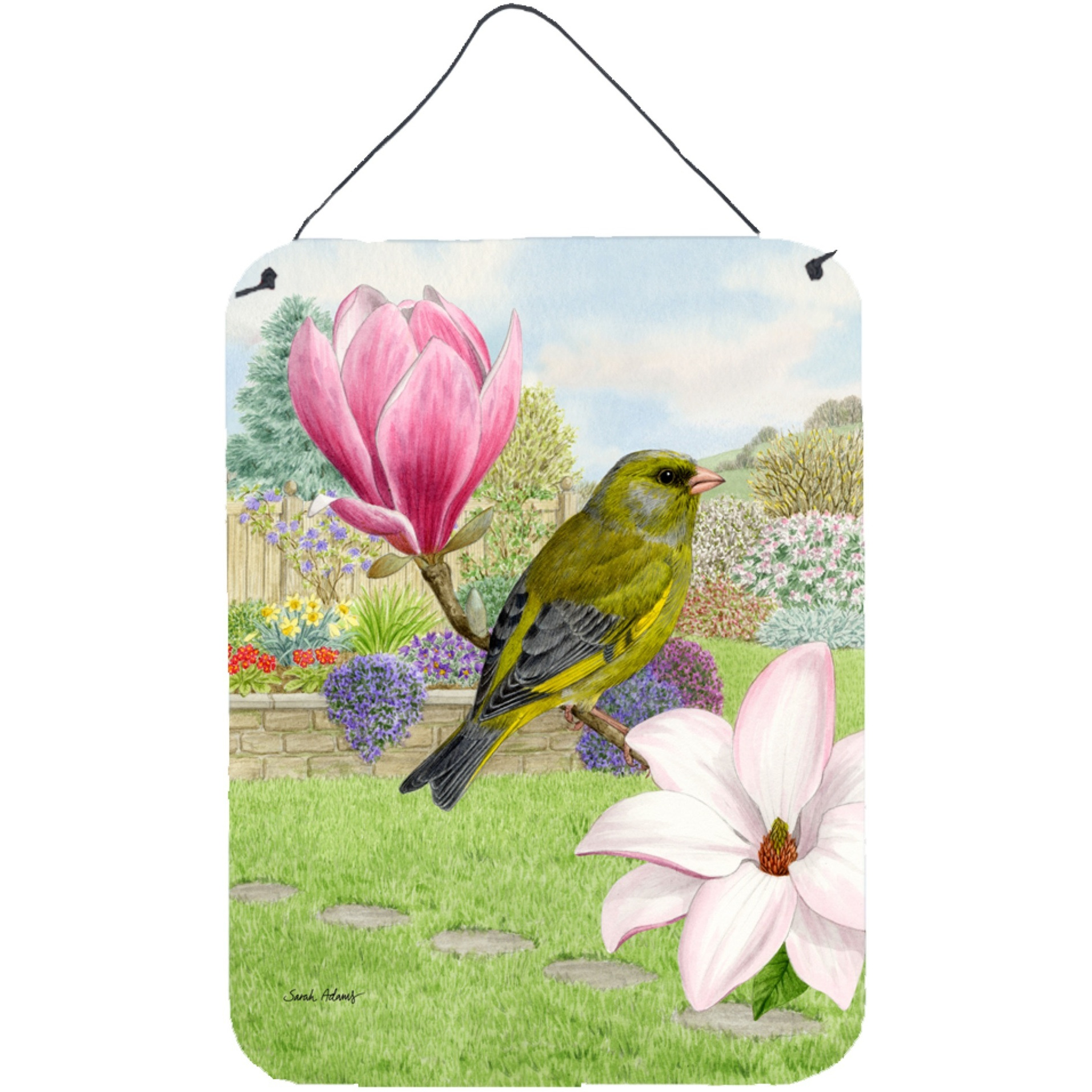 &quotCaroline's Treasures European Greenfinch Wall or Door Hanging Prints ASA2145DS1216, 16HX12W, Multicolor"