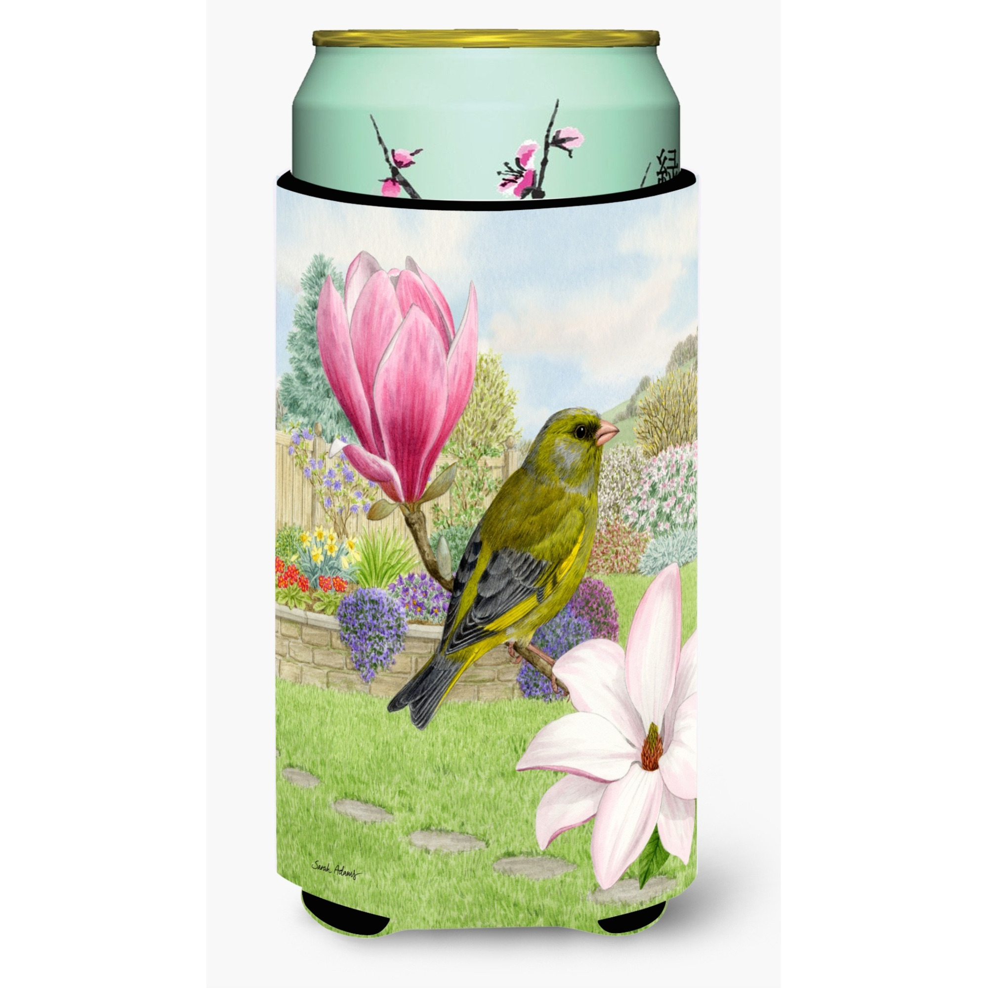 &quotCaroline's Treasures ASA2145TBC European Greenfinch Tall Boy Koozie Hugger, Multicolor"