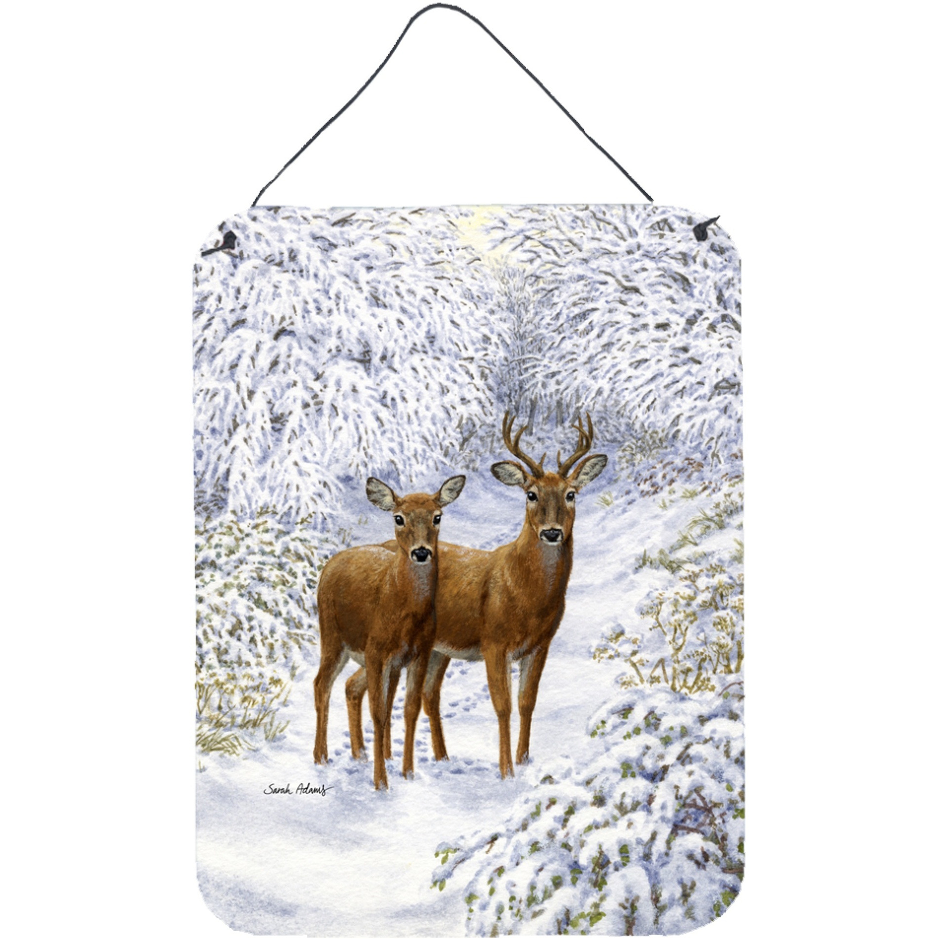&quotCaroline's Treasures Two Deer Wall or Door Hanging Prints ASA2148DS1216, 16HX12W, Multicolor"