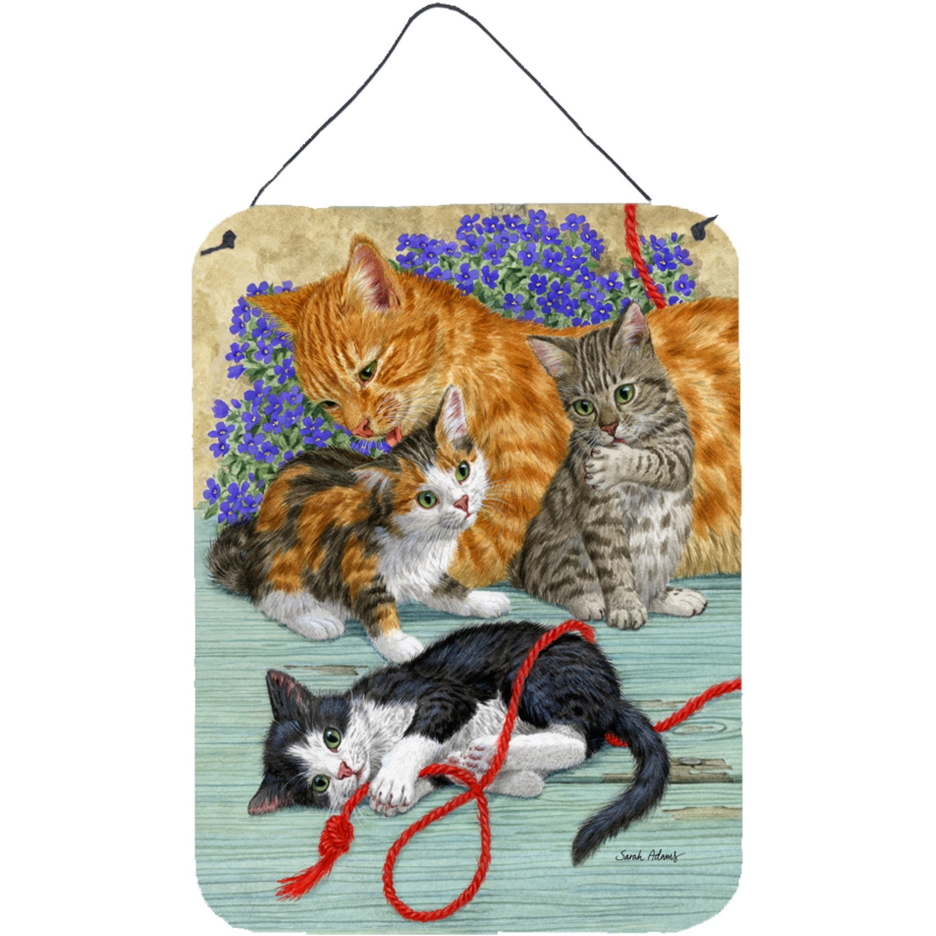 &quotCaroline's Treasures Cats Wall or Door Hanging Prints ASA2150DS1216, 16HX12W, Multicolor"
