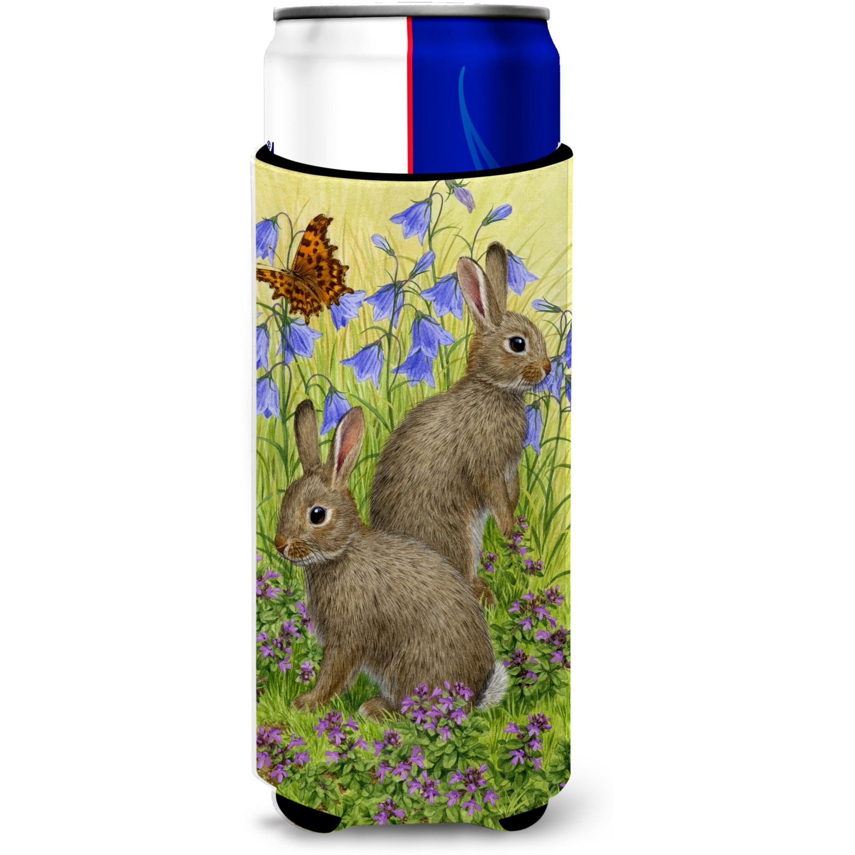 &quotCaroline's Treasures ASA2152MUK Rabbits Michelob Ultra Koozies for Slim Cans, Multicolor"