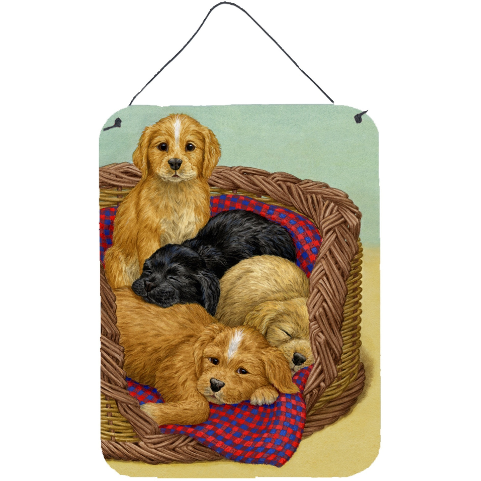 &quotCaroline's Treasures Puppies Wall or Door Hanging Prints ASA2155DS1216, 16HX12W, Multicolor"