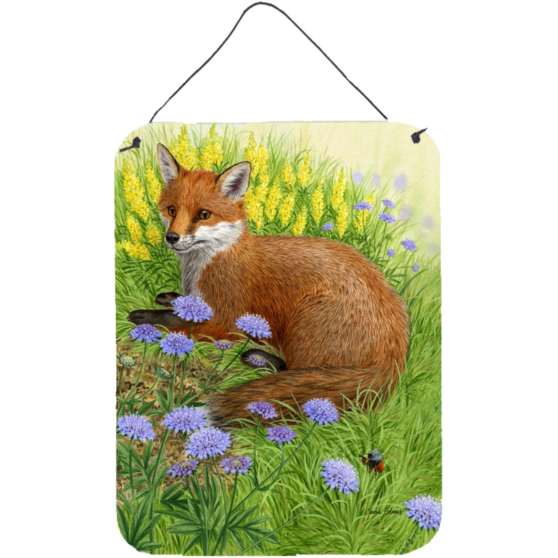 &quotCaroline's Treasures Springtime Fox Wall or Door Hanging Prints ASA2160DS1216, 16HX12W, Multicolor"