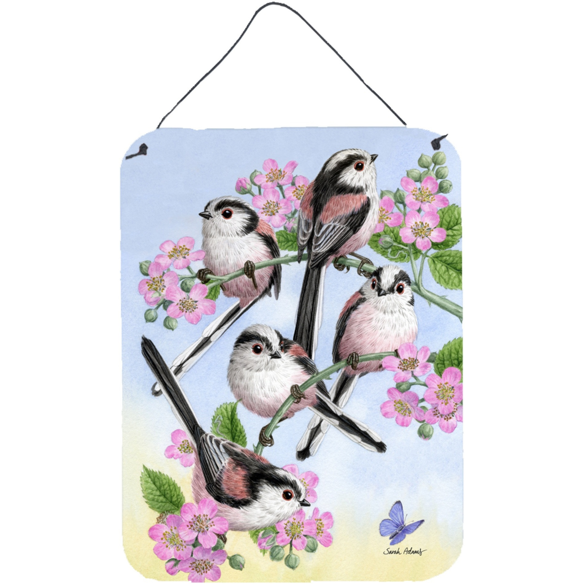 &quotCaroline's Treasures Party of 5 Long Tailed Tits Wall or Door Hanging Prints ASA2163DS1216, 16HX12W, Multicolor"