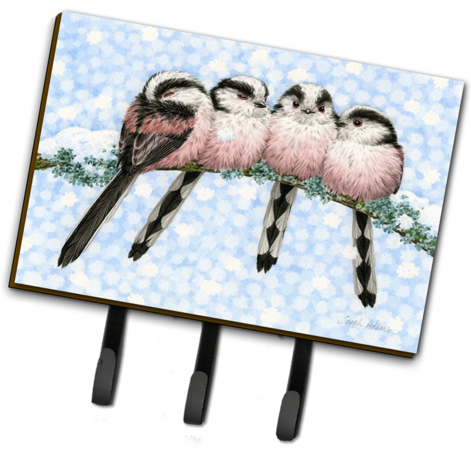 &quotCaroline's Treasures ASA2169TH68 Roosting Long Tailed Tits Leash or Key Holder, Large, Multicolor"