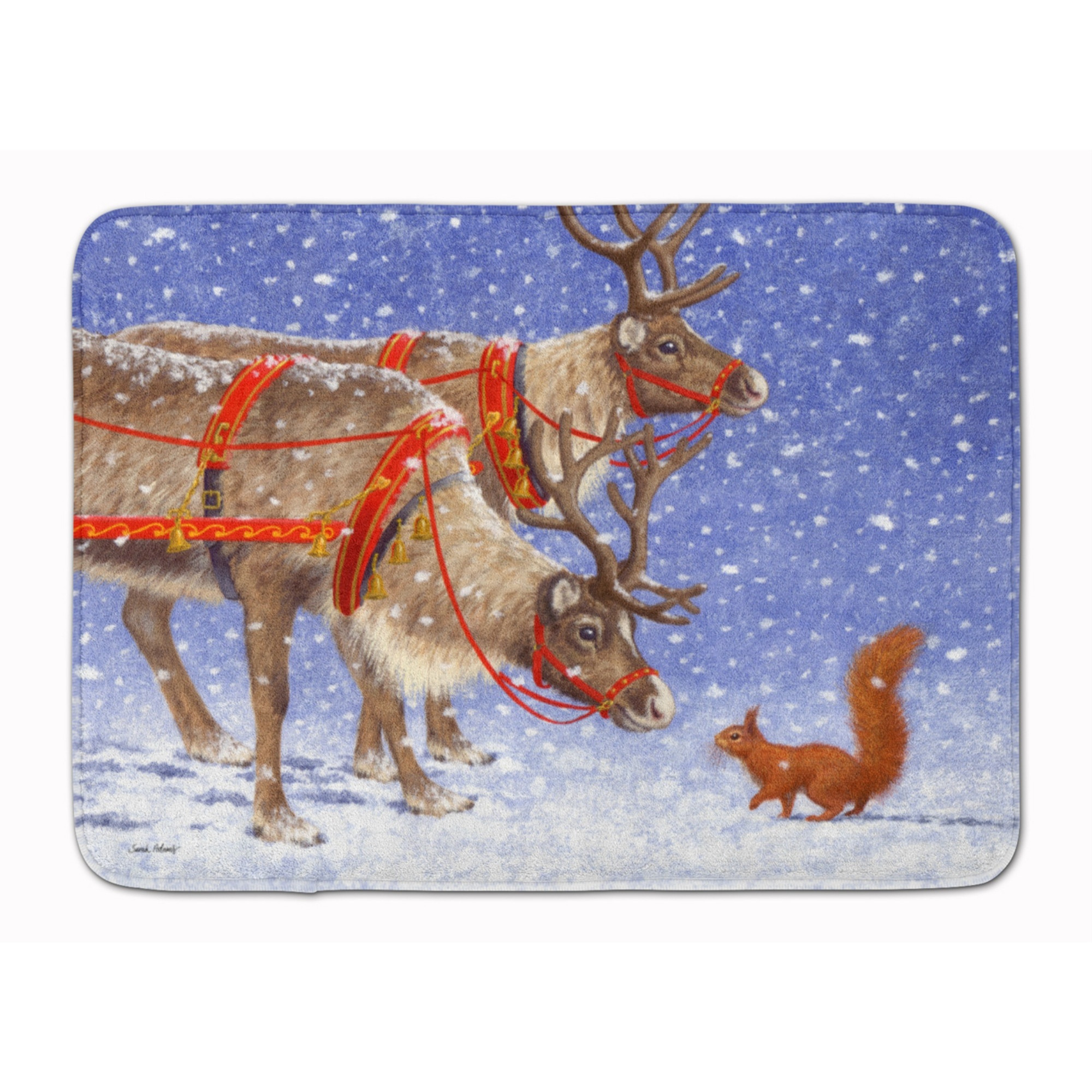 &quotCaroline's Treasures Reindeer & Squirrel Floor Mat, 19"" x 27"", Multicolor"