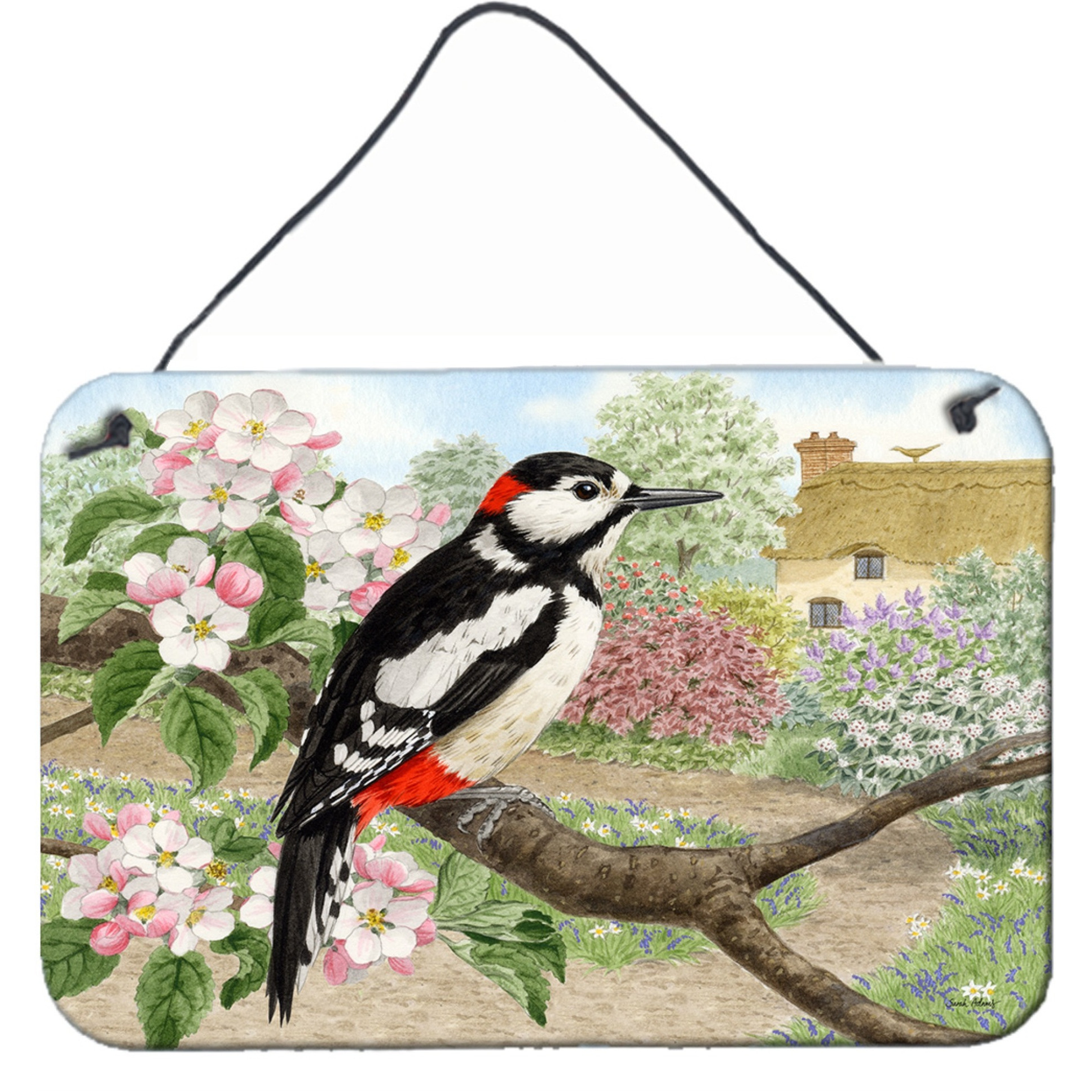 &quotCaroline's Treasures Woodpecker Wall or Door Hanging Prints ASA2175DS812, 8HX12W, Multicolor"