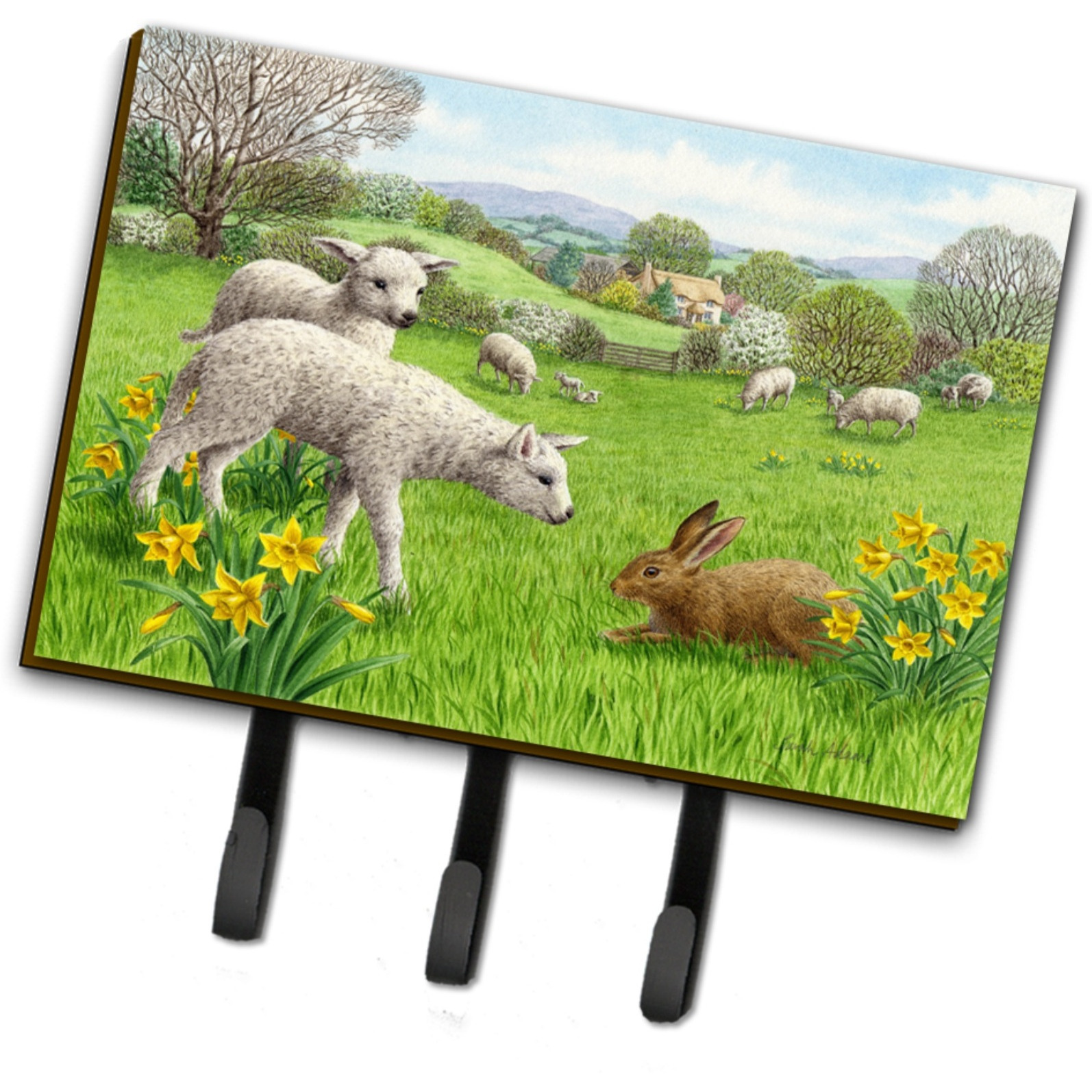 &quotCaroline's Treasures ASA2179TH68 Lambs, Sheep and Rabbit Hare Leash or Key Holder, Large, Multicolor"