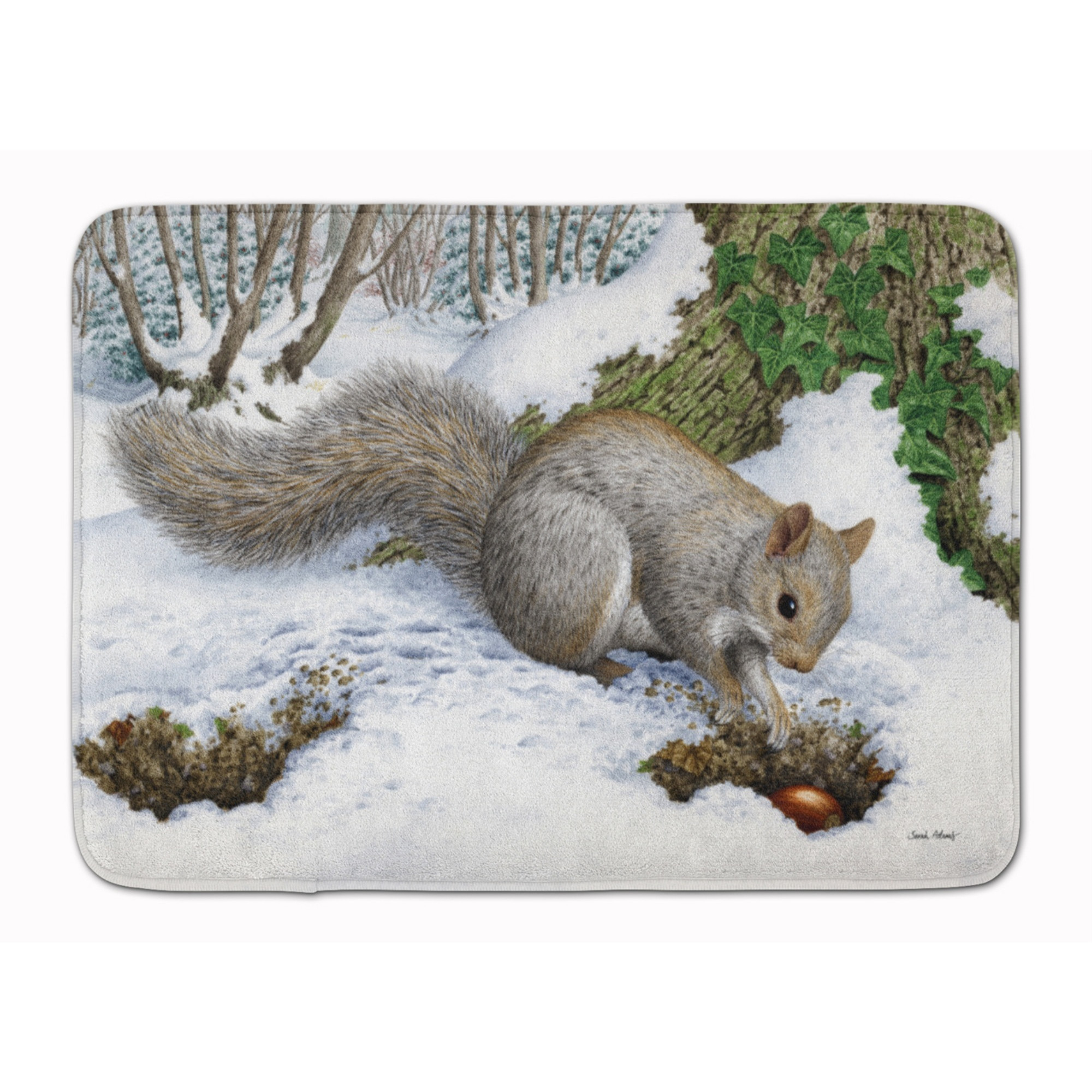 &quotCaroline's Treasures Grey Squirrel Floor Mat, 19"" x 27"", Multicolor"