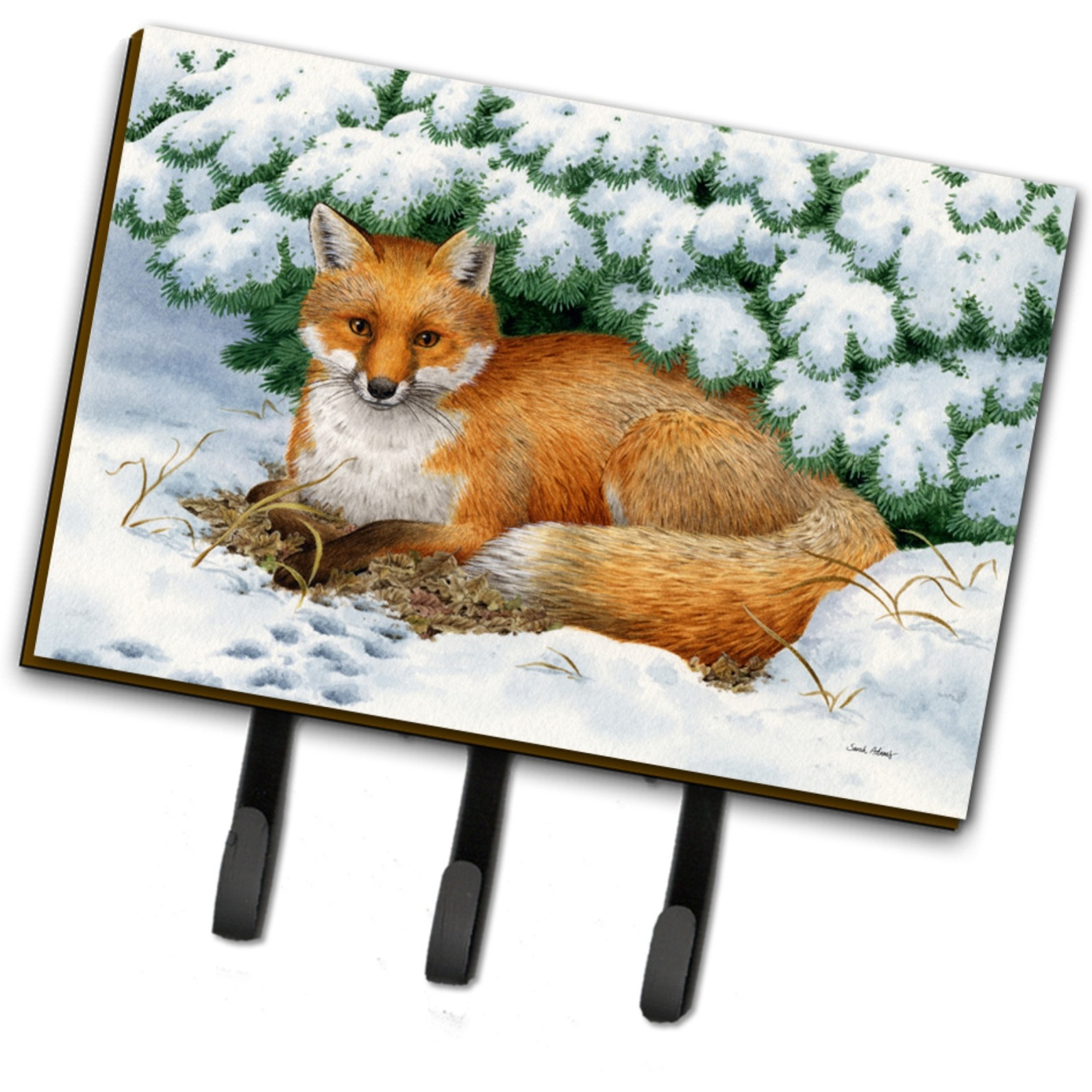 &quotCaroline's Treasures ASA2184TH68 Winter Fox Leash or Key Holder, Large, Multicolor"