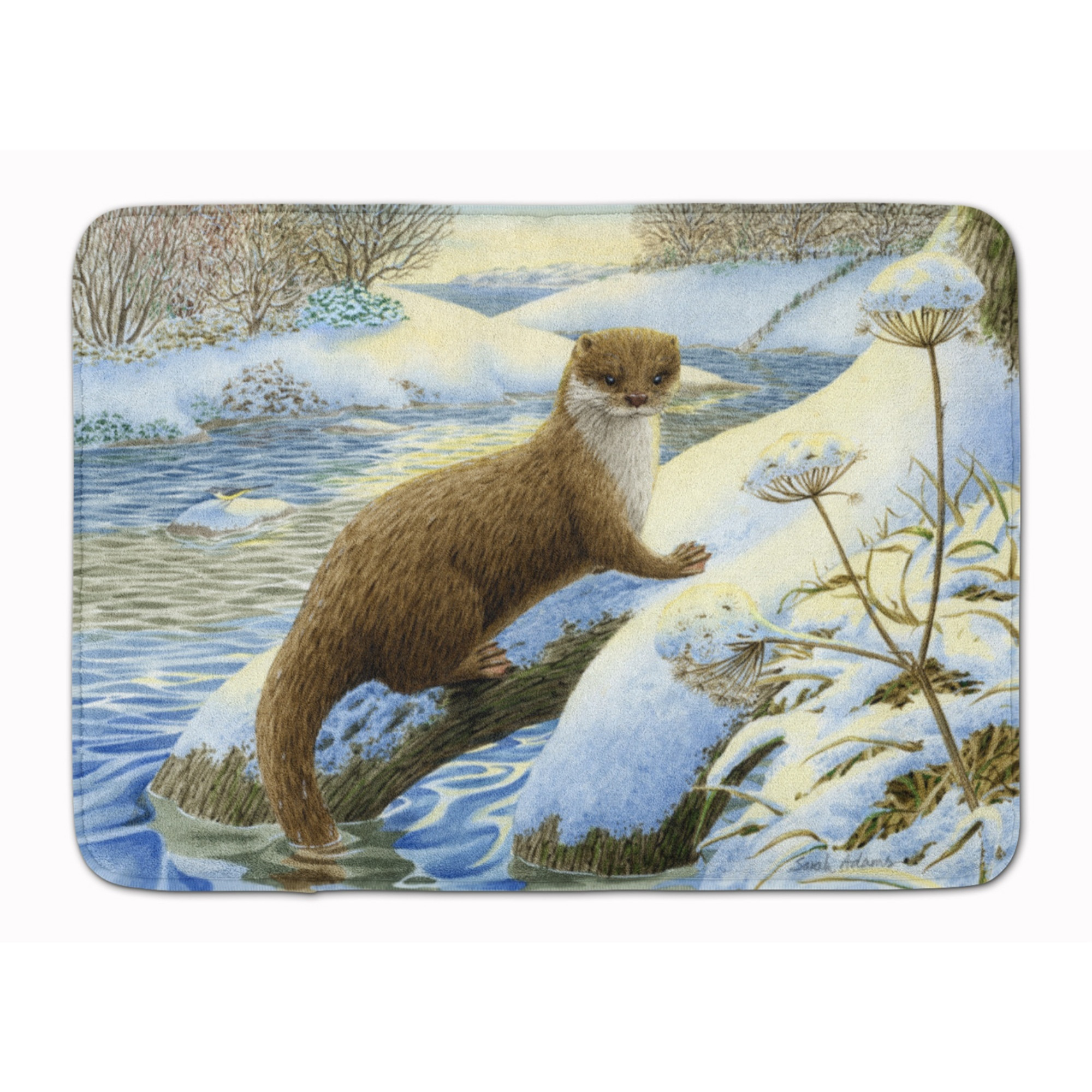 &quotCaroline's Treasures Winter Otter Floor Mat, 19"" x 27"", Multicolor"