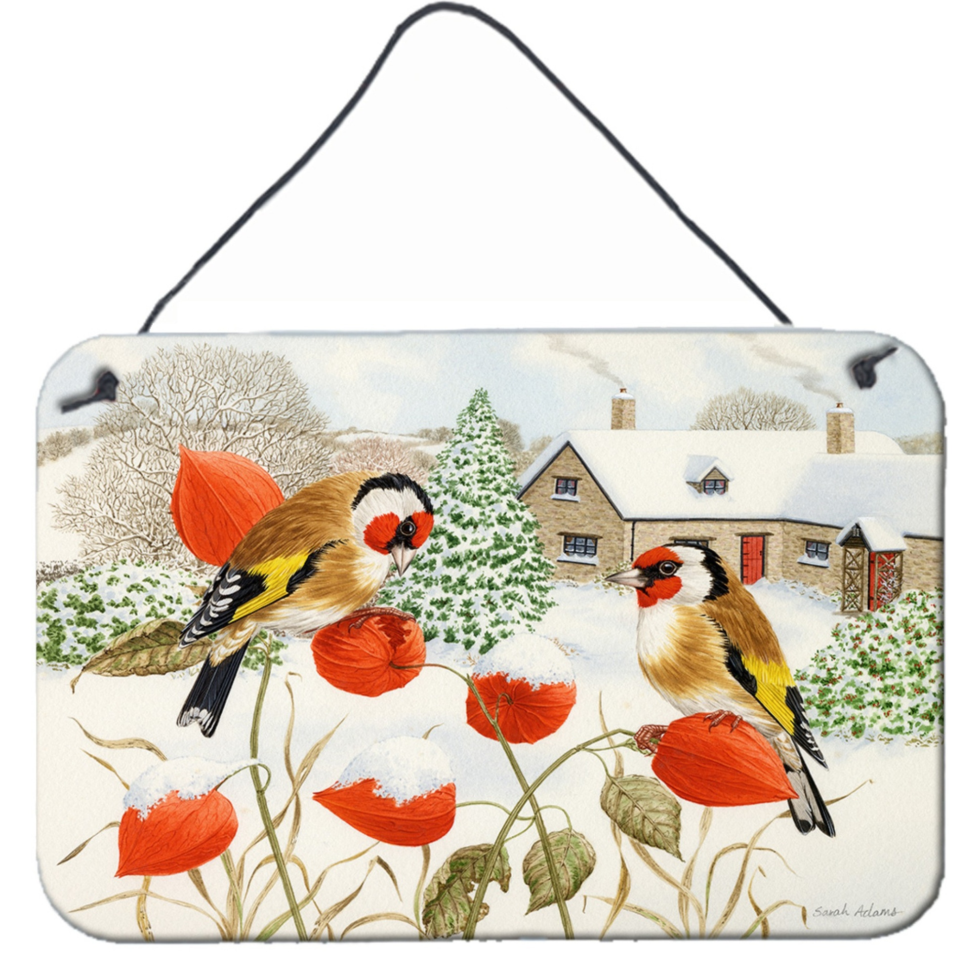 &quotCaroline's Treasures European Goldfinches Wall or Door Hanging Prints ASA2189DS812, 8HX12W, Multicolor"
