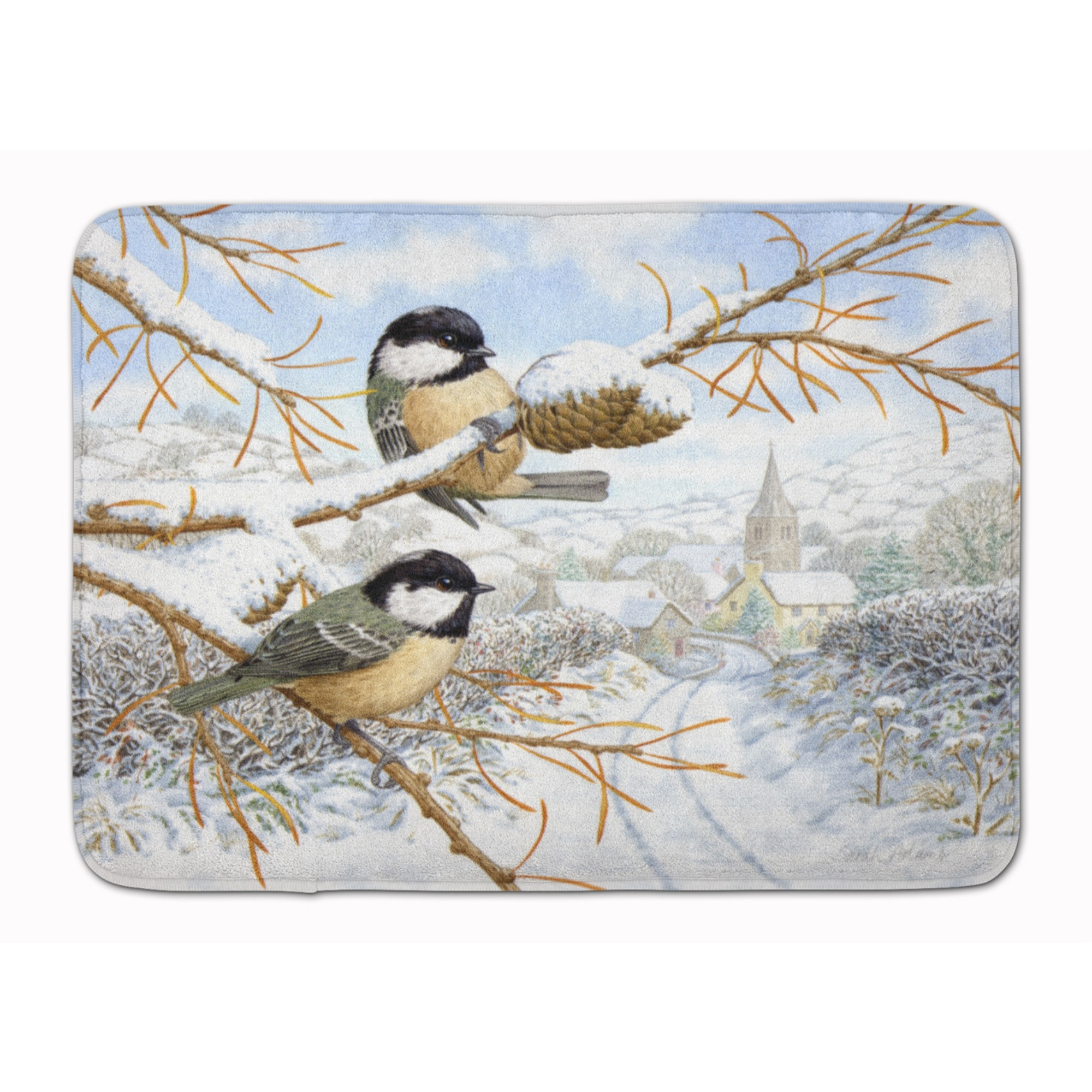 &quotCaroline's Treasures Coal Tits Floor Mat, 19"" x 27"", Multicolor"