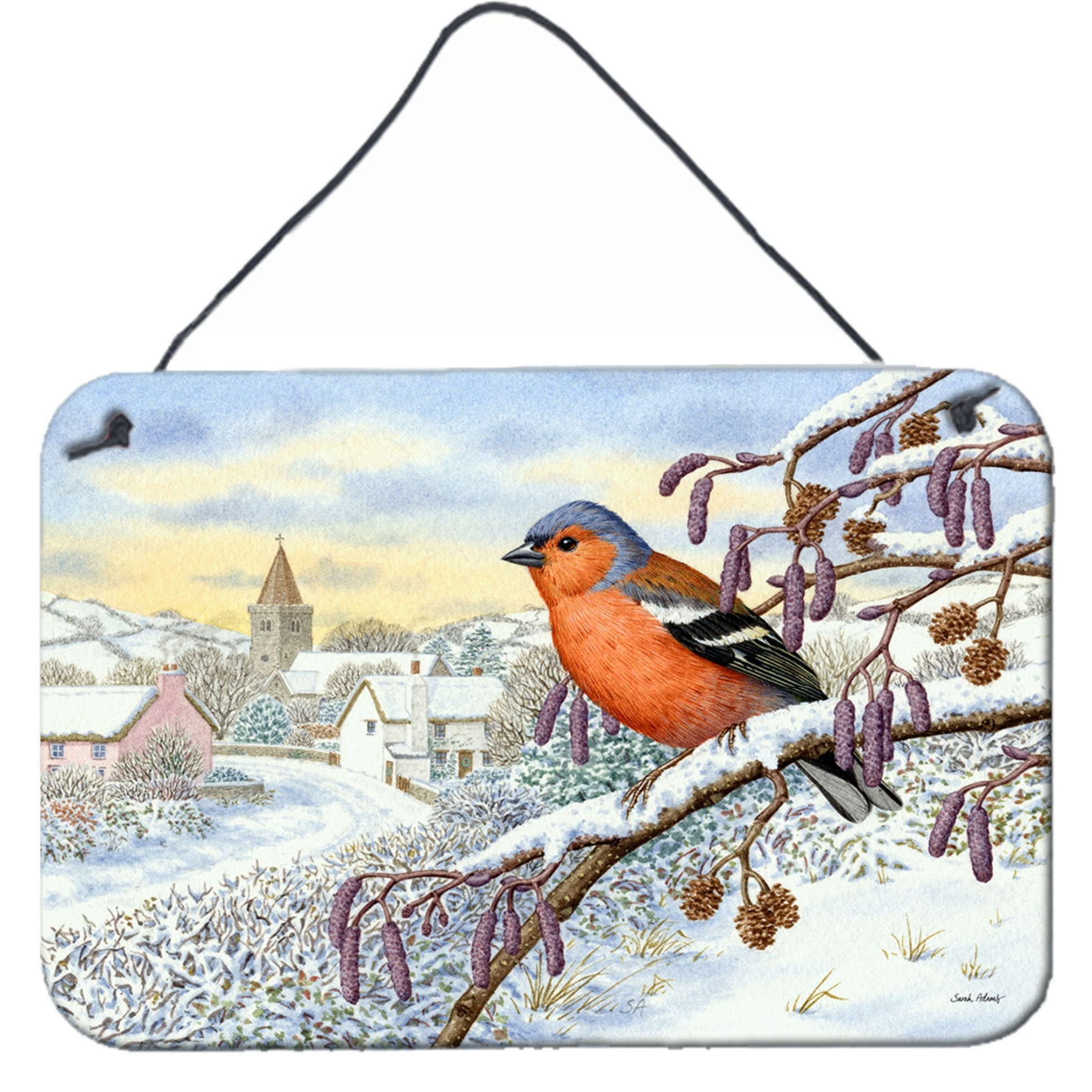 &quotCaroline's Treasures Bull Finch Wall or Door Hanging Prints ASA2193DS812, 8HX12W, Multicolor"
