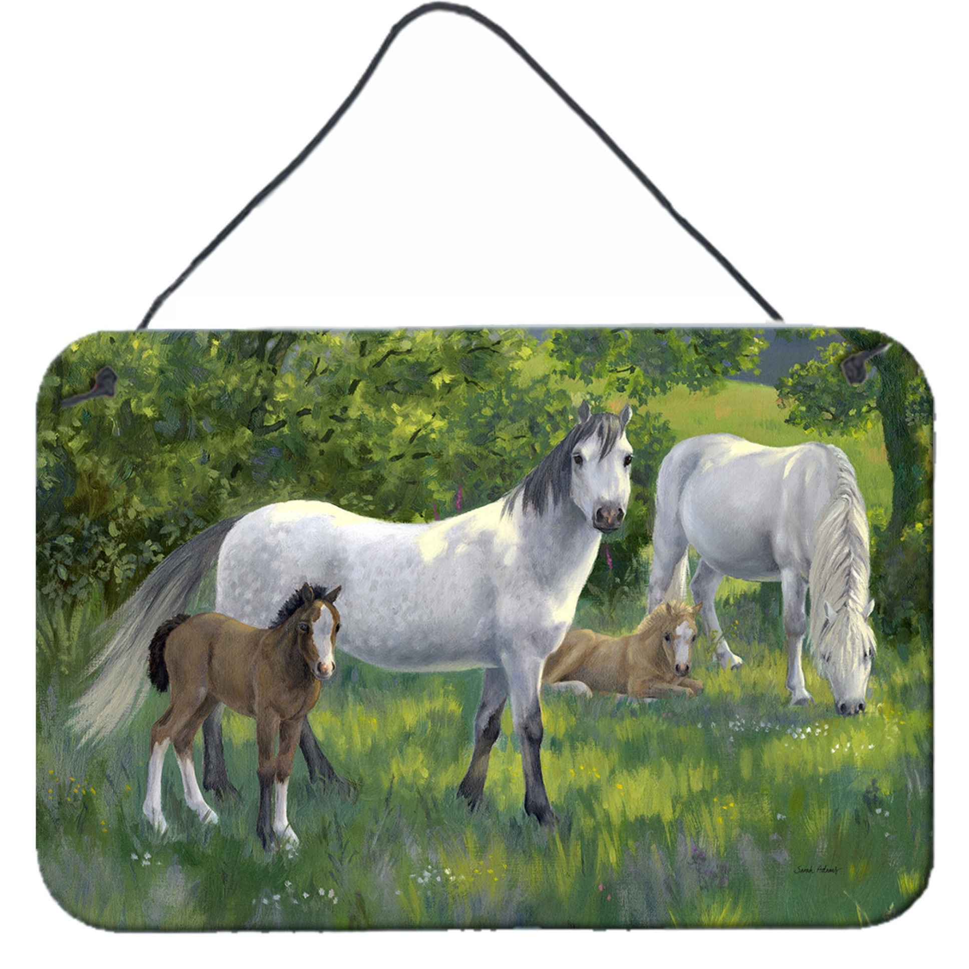 &quotCaroline's Treasures Group of Horses Wall or Door Hanging Prints ASA2195DS812, 8HX12W, Multicolor"