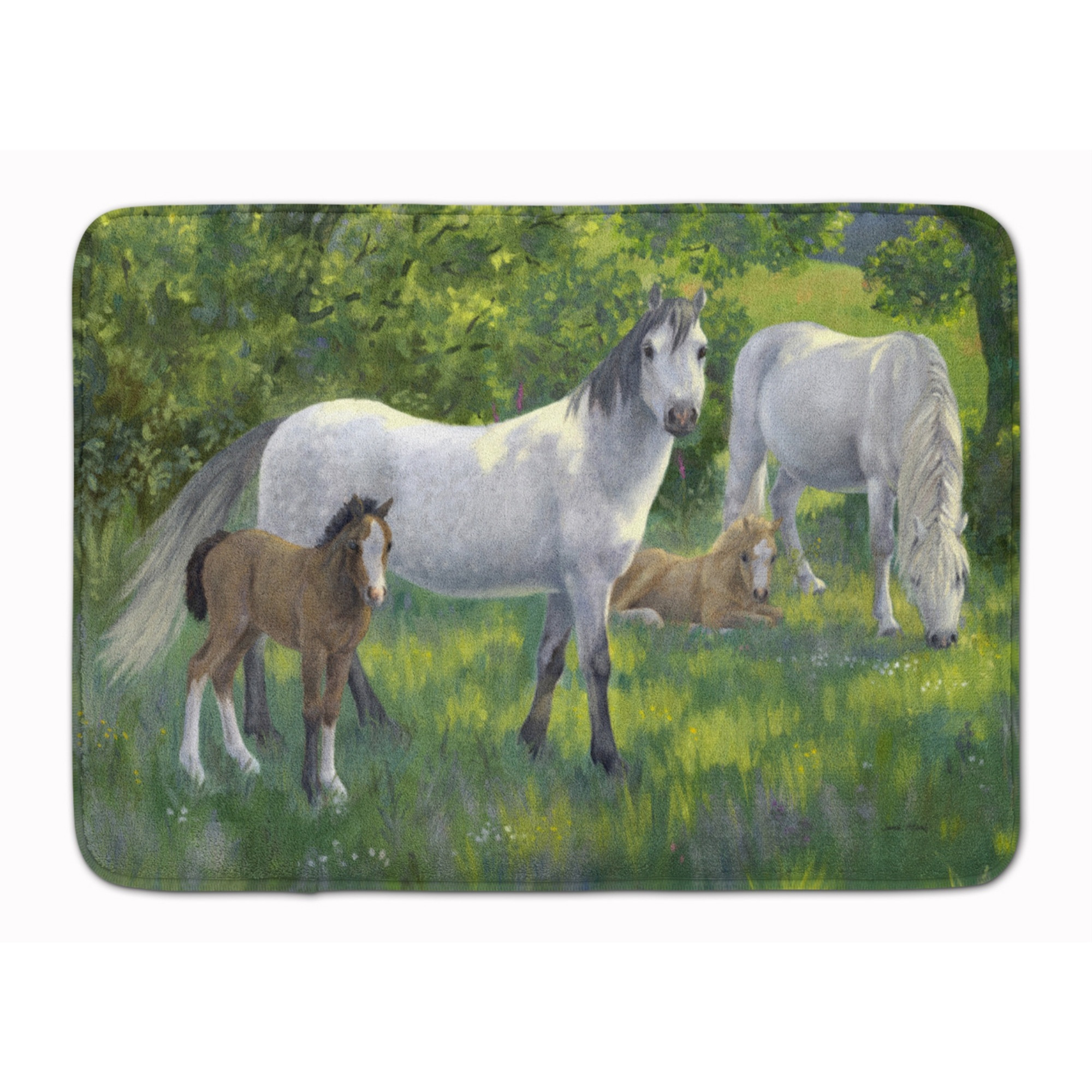 &quotCaroline's Treasures Group of Horses Floor Mat, 19"" x 27"", Multicolor"
