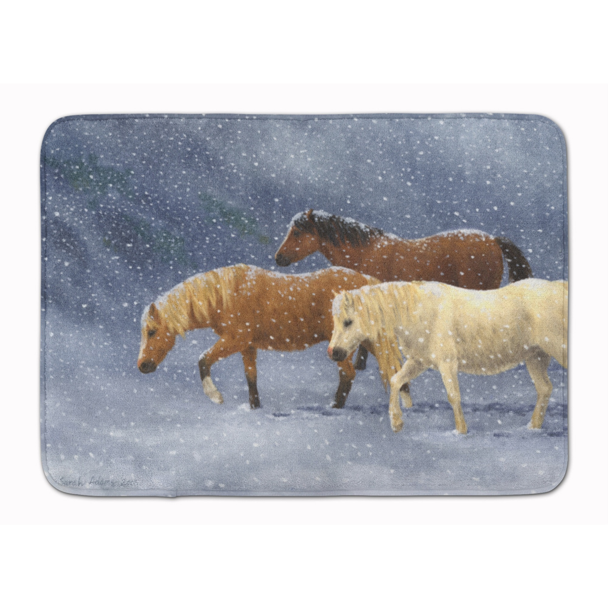 &quotCaroline's Treasures Seeking Shelter Horses Floor Mat, 19"" x 27"", Multicolor"