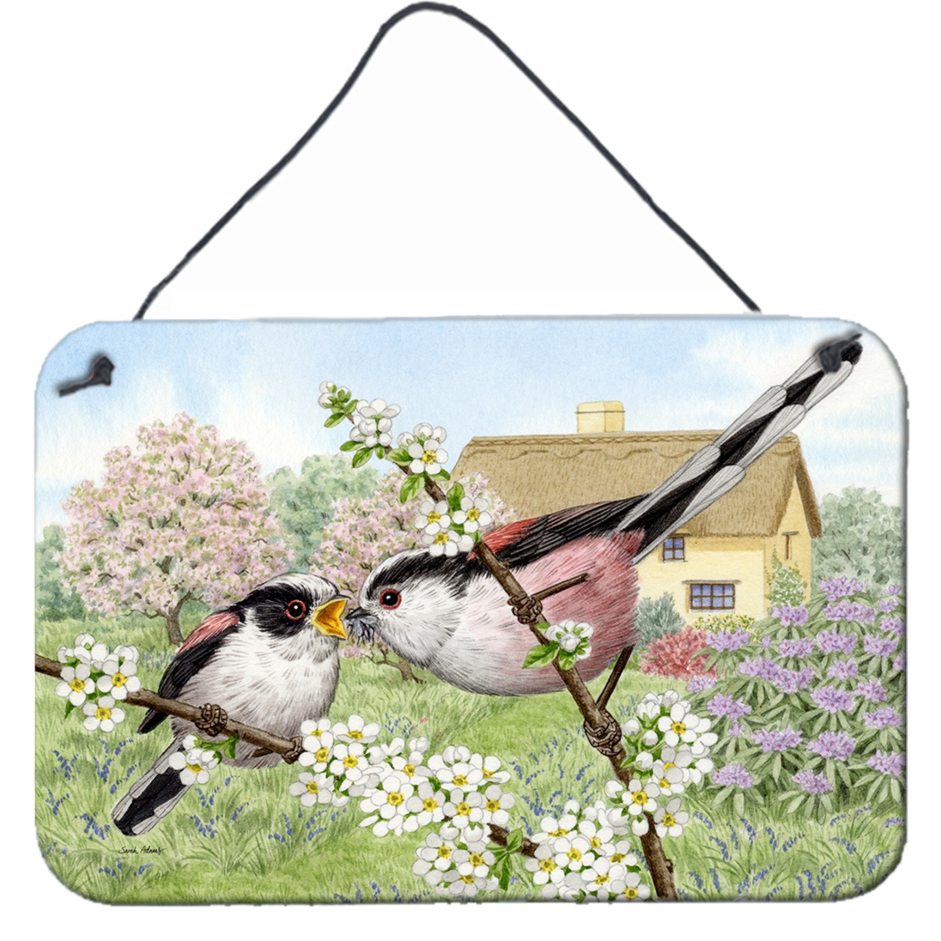 &quotCaroline's Treasures Long Tailed Tits Wall or Door Hanging Prints ASA2200DS812, 8HX12W, Multicolor"