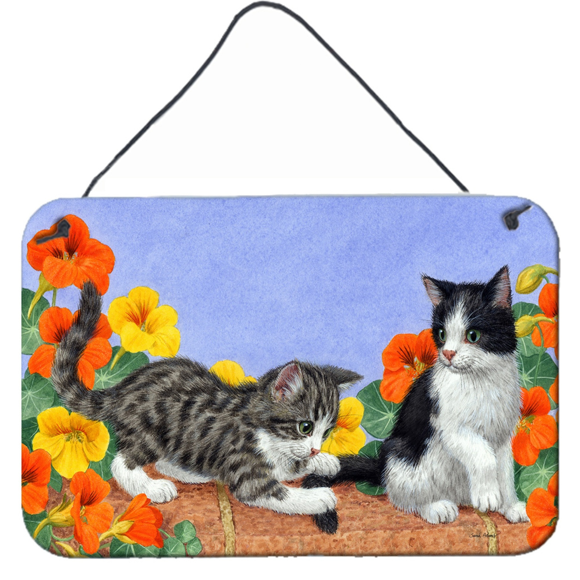 &quotCaroline's Treasures Kittens Wall or Door Hanging Prints ASA2201DS812, 8HX12W, Multicolor"