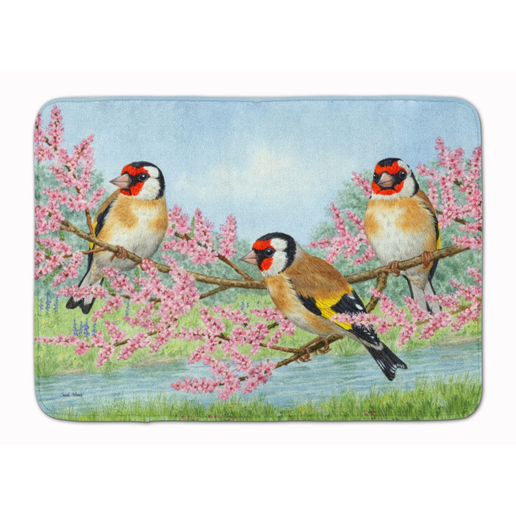 &quotCaroline's Treasures European Goldfinch Floor Mat, 19"" x 27"", Multicolor"