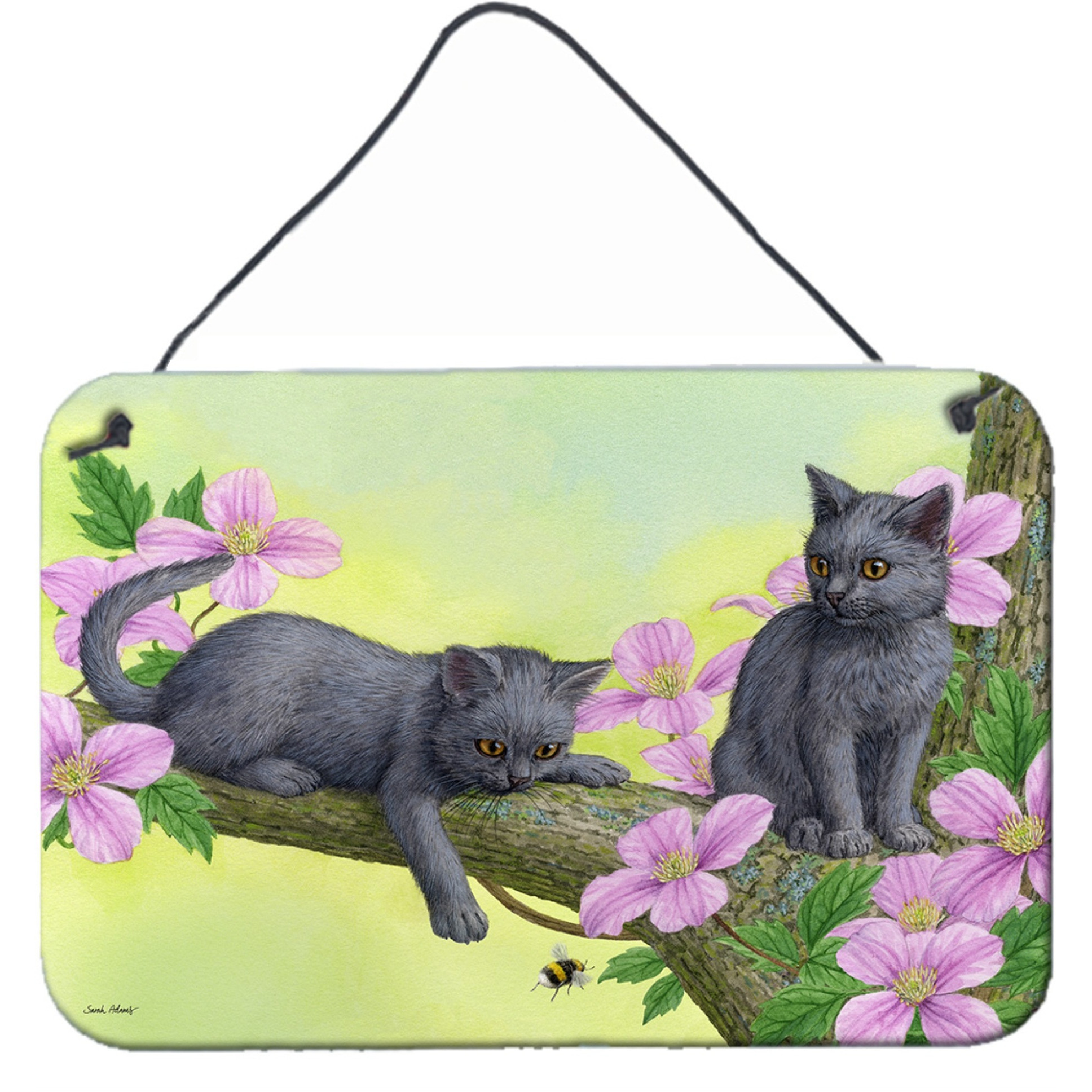 &quotCaroline's Treasures Chartruex Kittens Wall or Door Hanging Prints ASA2211DS812, 8HX12W, Multicolor"