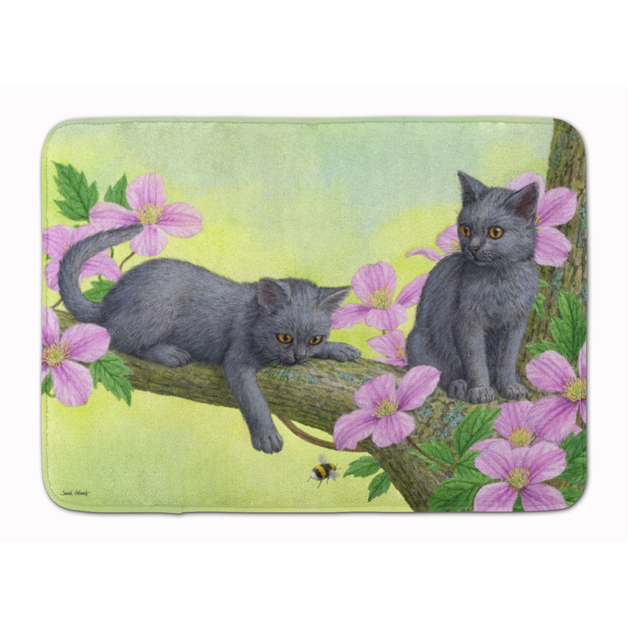 &quotCaroline's Treasures Chartruex Kittens Floor Mat, 19"" x 27"", Multicolor"