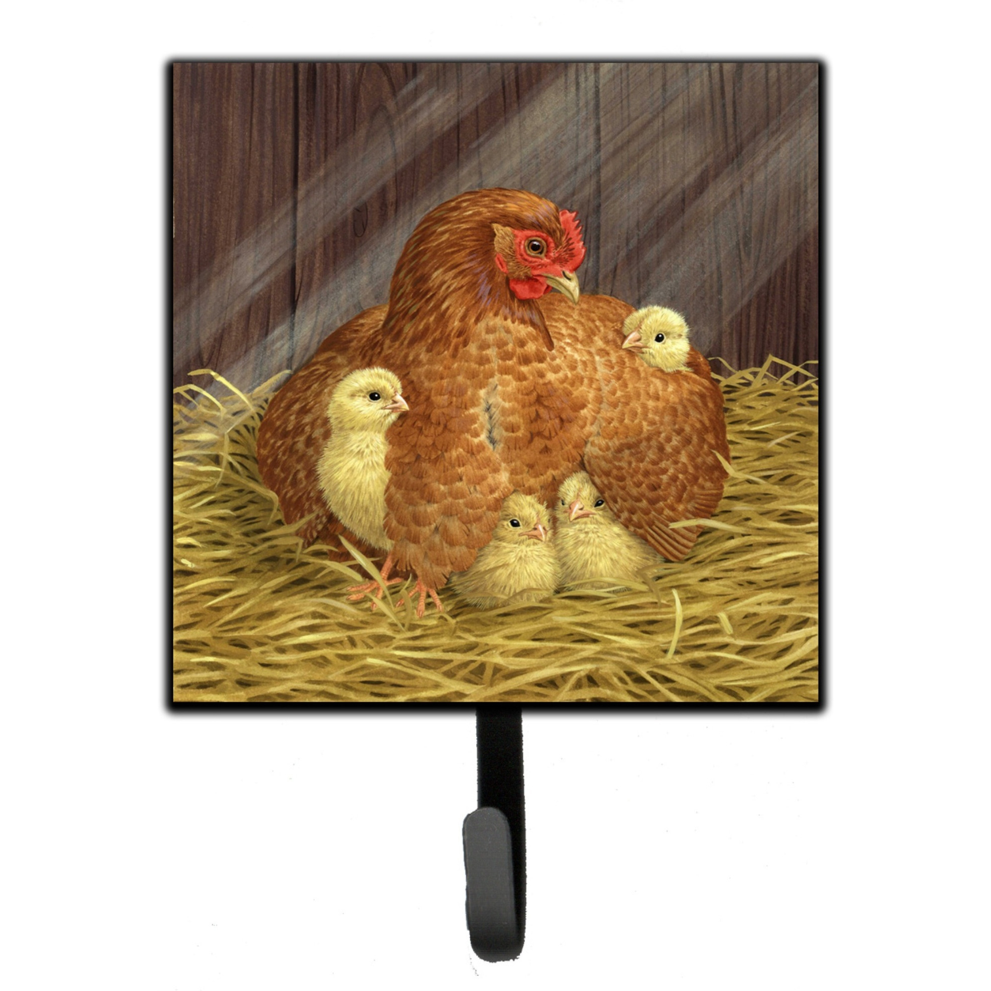 &quotCaroline's Treasures My Little Chickadees Hen with Chicks Leash or Key Holder ASAD0109SH4, Small, Multicolor"