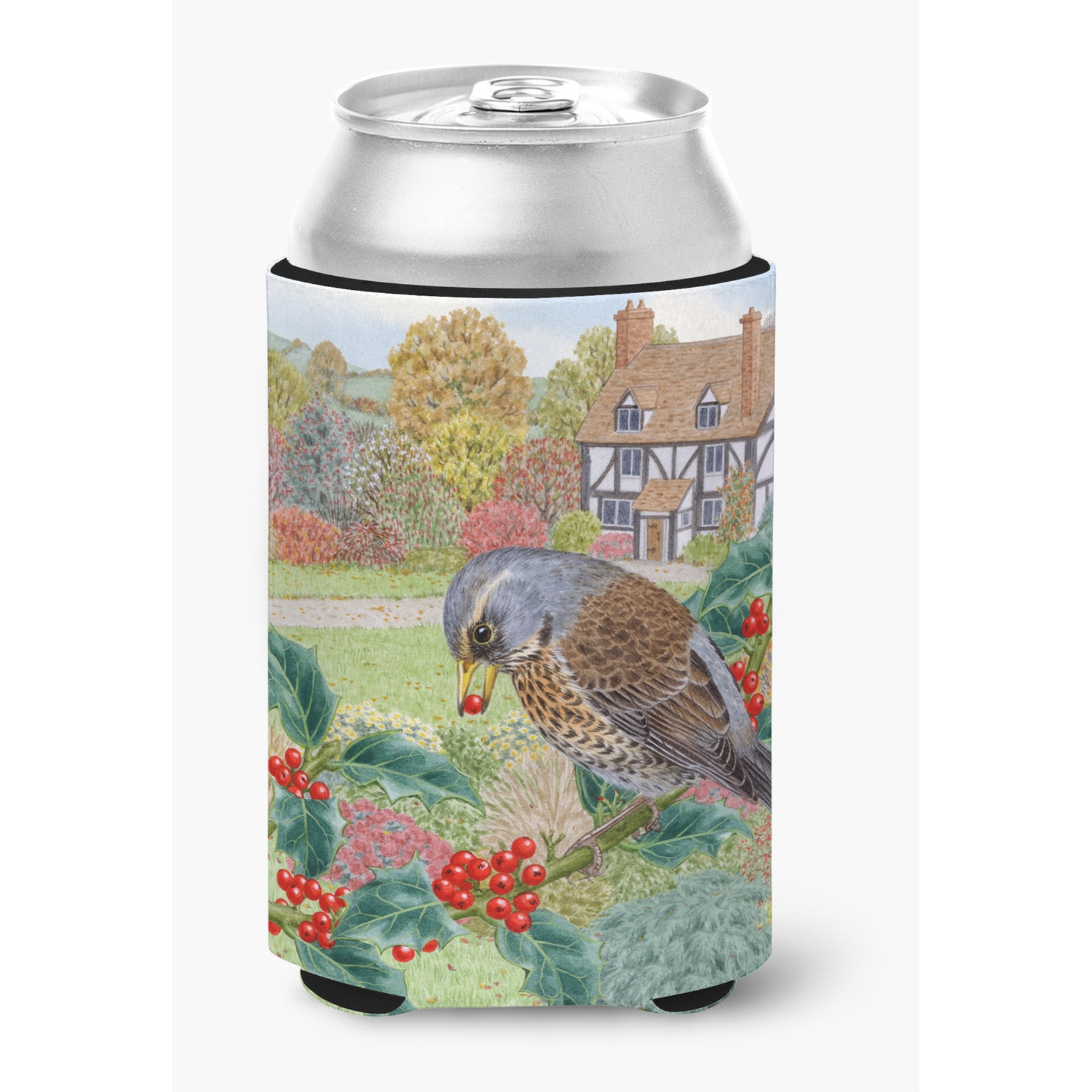 &quotCaroline's Treasures ASAD0678CC "&quotFieldfare by Sarah Adams"" Can or Bottle Hugger, Multicolor"