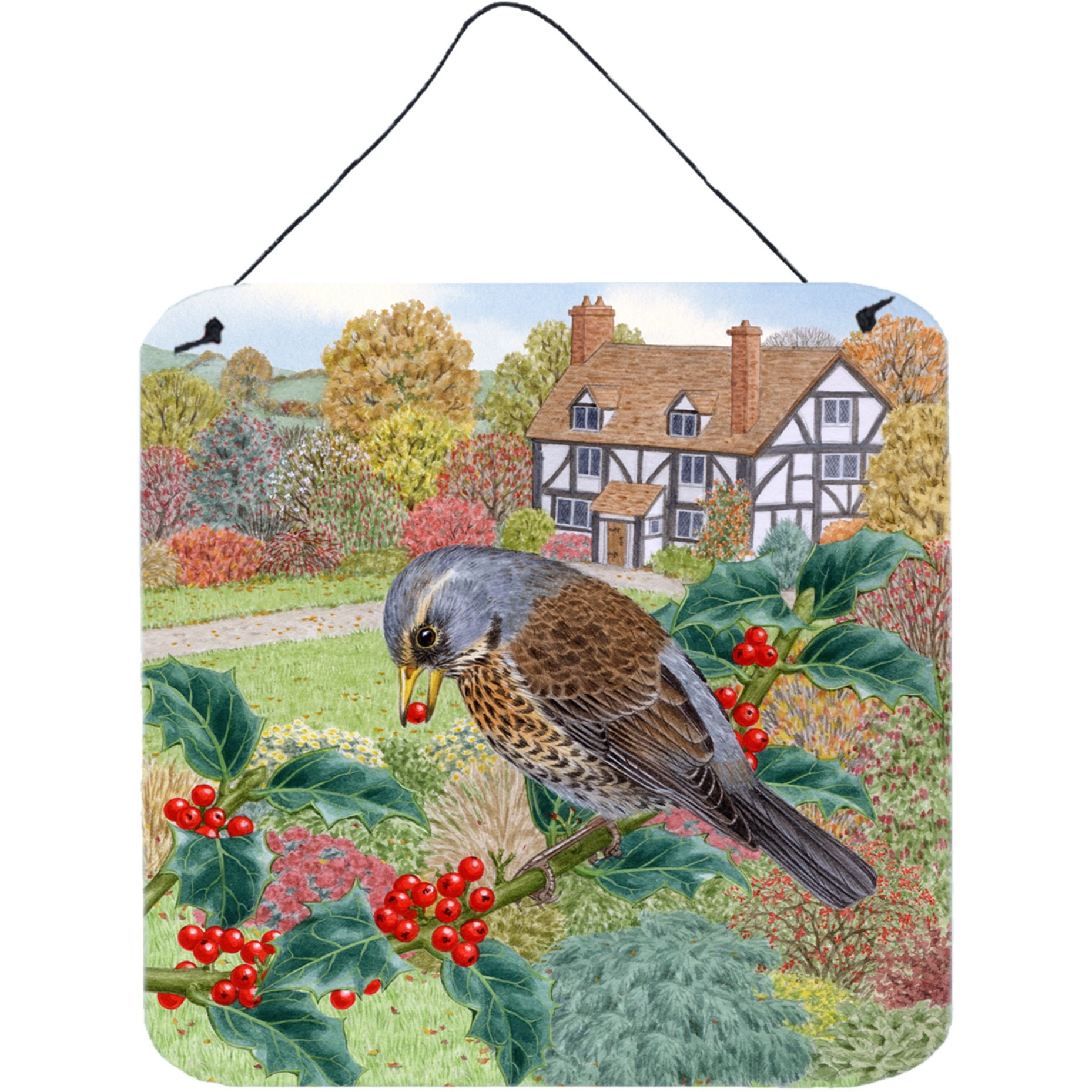 &quotCaroline's Treasures Fieldfare by Sarah Adams Wall or Door Hanging Prints ASAD0678DS66, 6HX6W, Multicolor"
