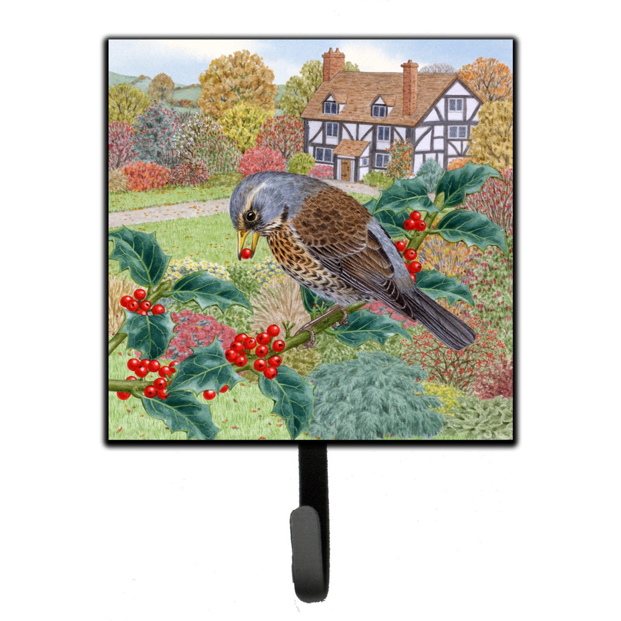 &quotCaroline's Treasures Fieldfare by Sarah Adams Leash or Key Holder ASAD0678SH4, Small, Multicolor"