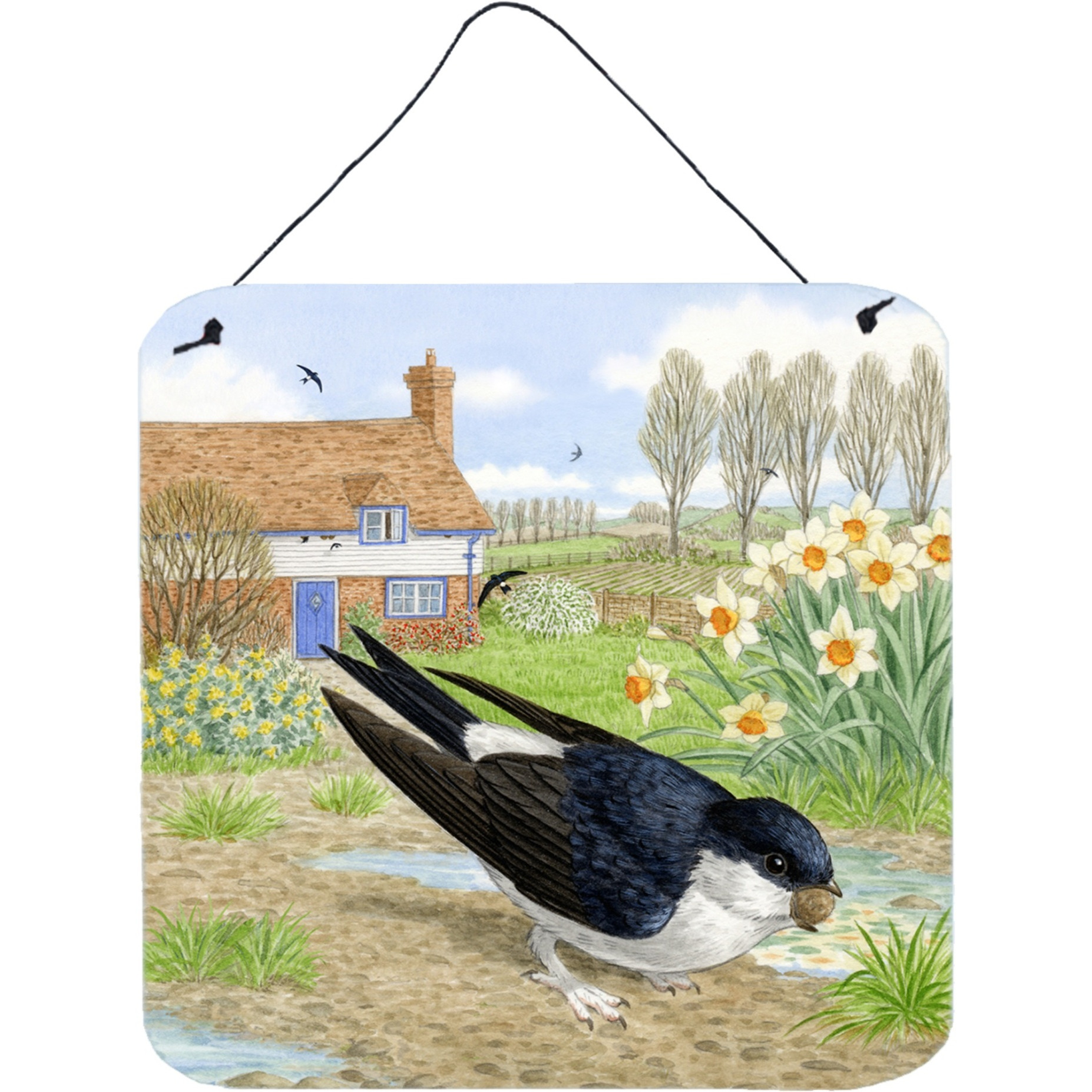 &quotCaroline's Treasures House Martin by Sarah Adams Wall or Door Hanging Prints ASAD0682DS66, 6HX6W, Multicolor"