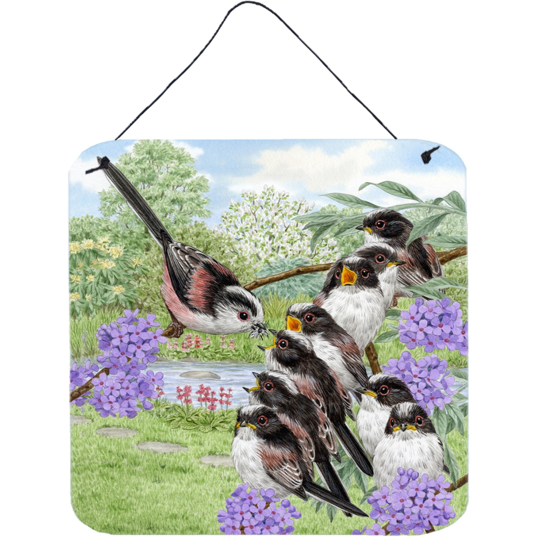 &quotCaroline's Treasures Long Tailed Tits by Sarah Adams Wall or Door Hanging Prints ASAD0690DS66, 6HX6W, Multicolor"