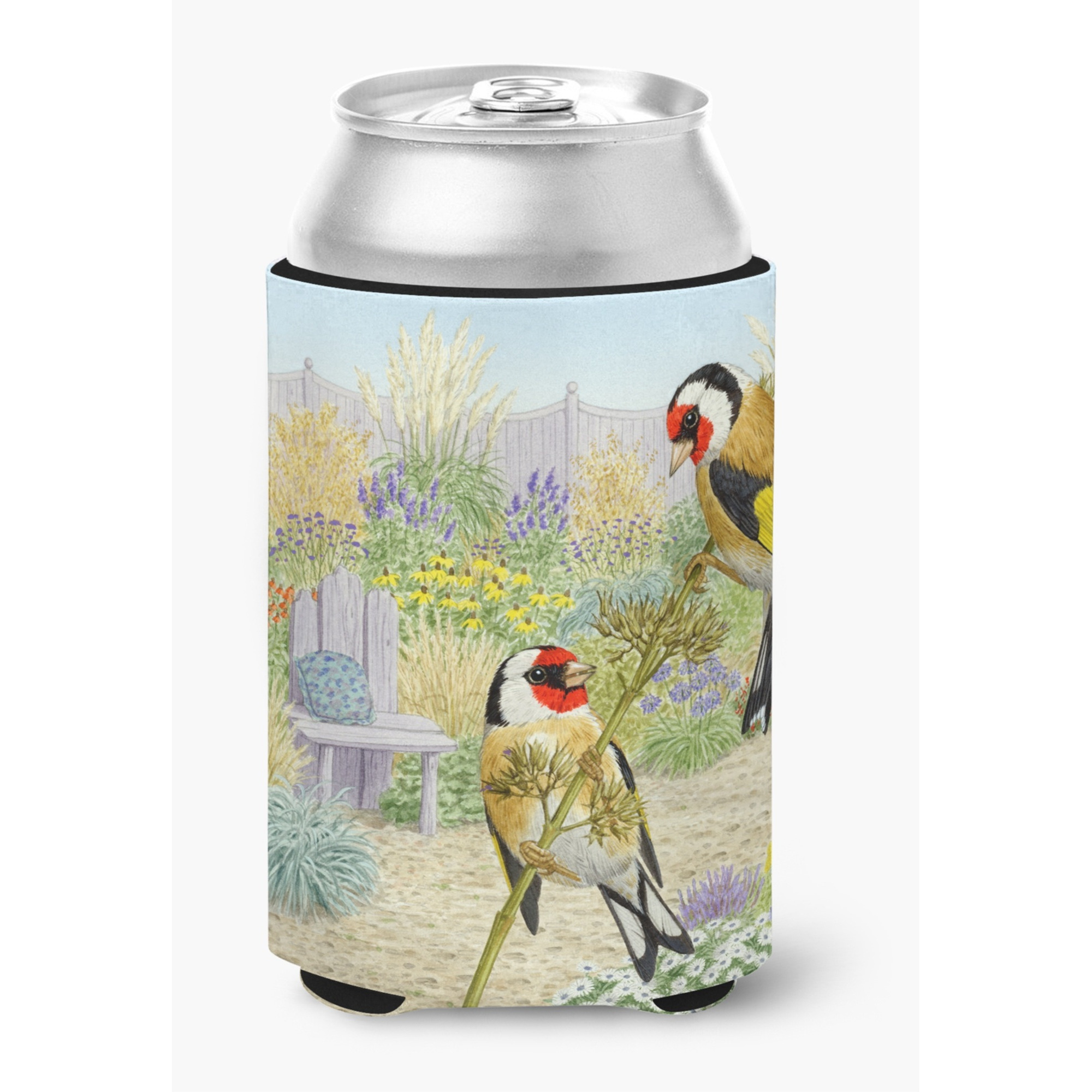 &quotCaroline's Treasures ASAD0691CC "&quotEuropean Goldfinches by Sarah Adams"" Can or Bottle Hugger, Multicolor"