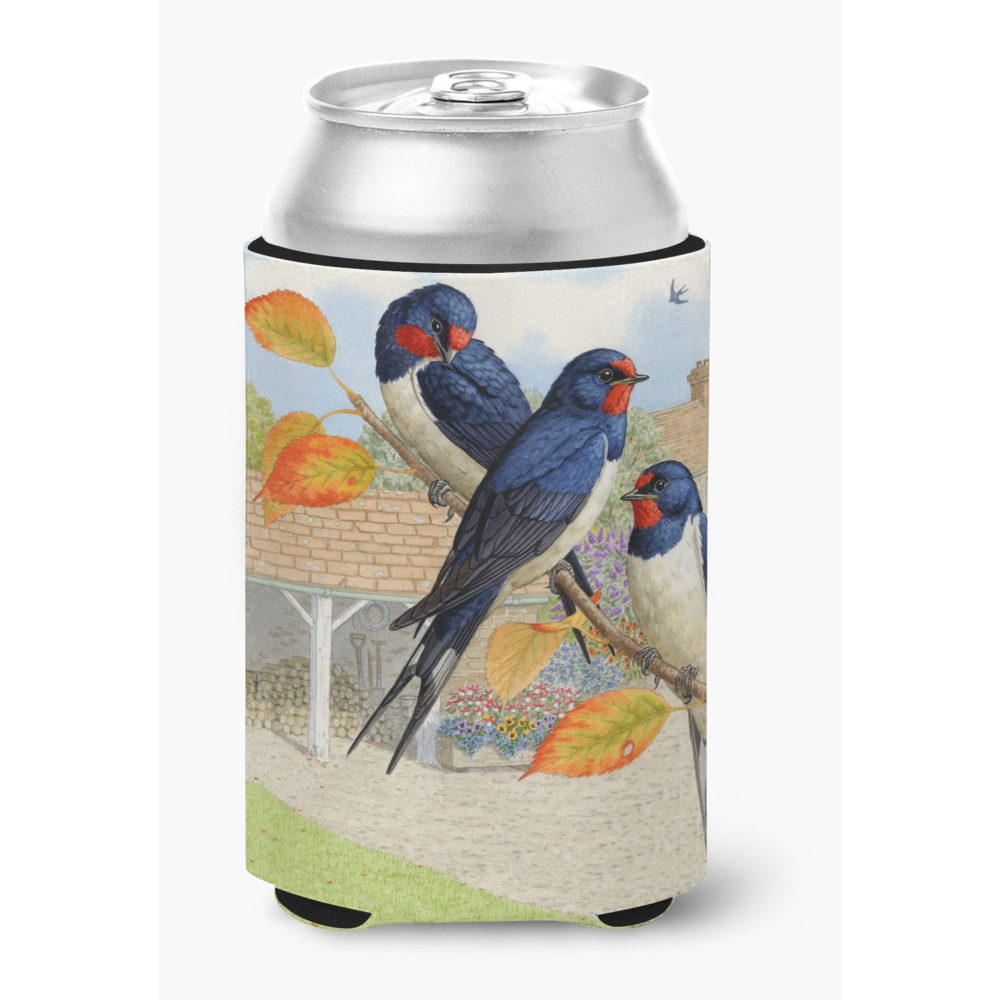 &quotCaroline's Treasures ASAD0694CC "&quotSwallows by Sarah Adams"" Can or Bottle Hugger, Multicolor"
