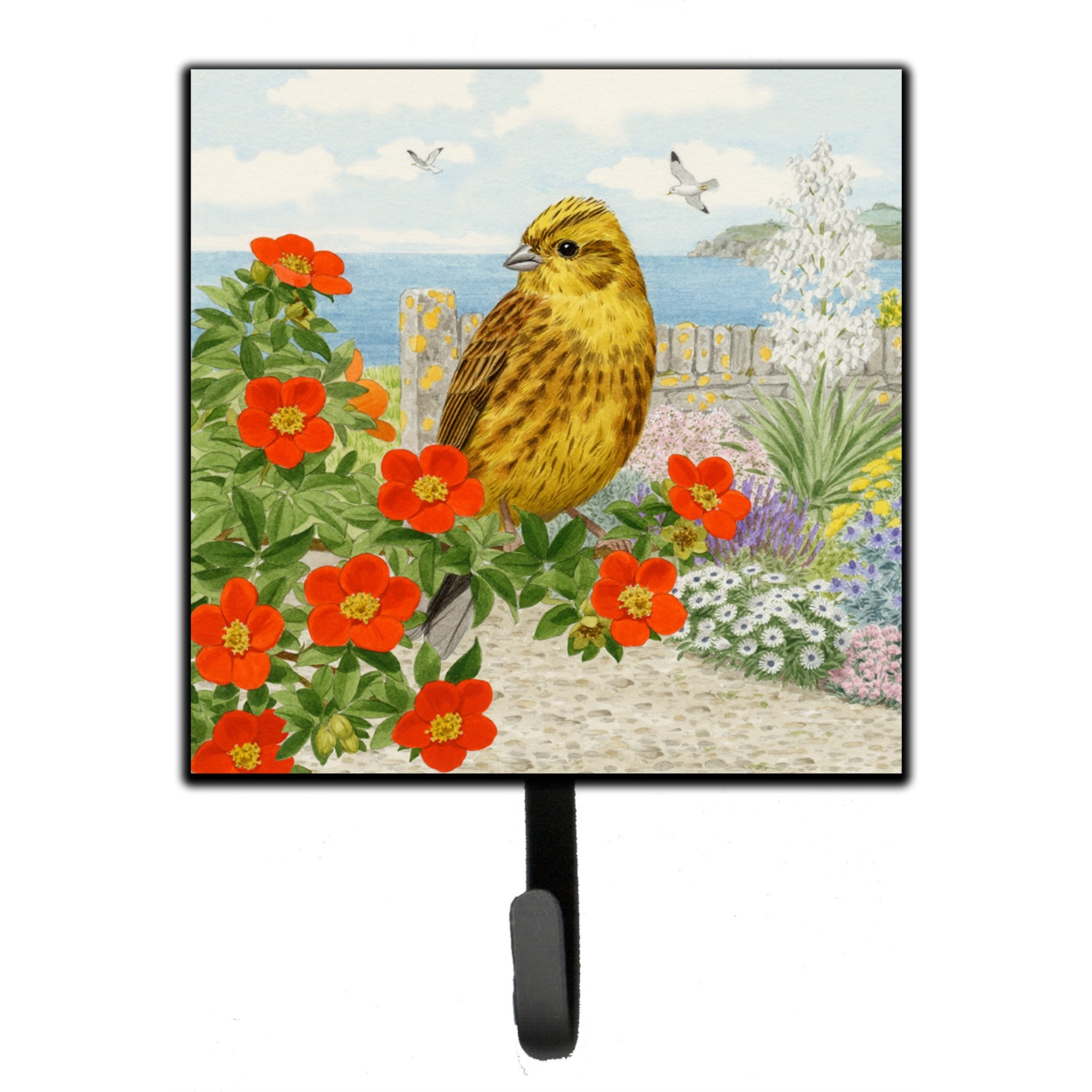 &quotCaroline's Treasures Yellowhammer by Sarah Adams Leash or Key Holder ASAD0695SH4, Small, Multicolor"