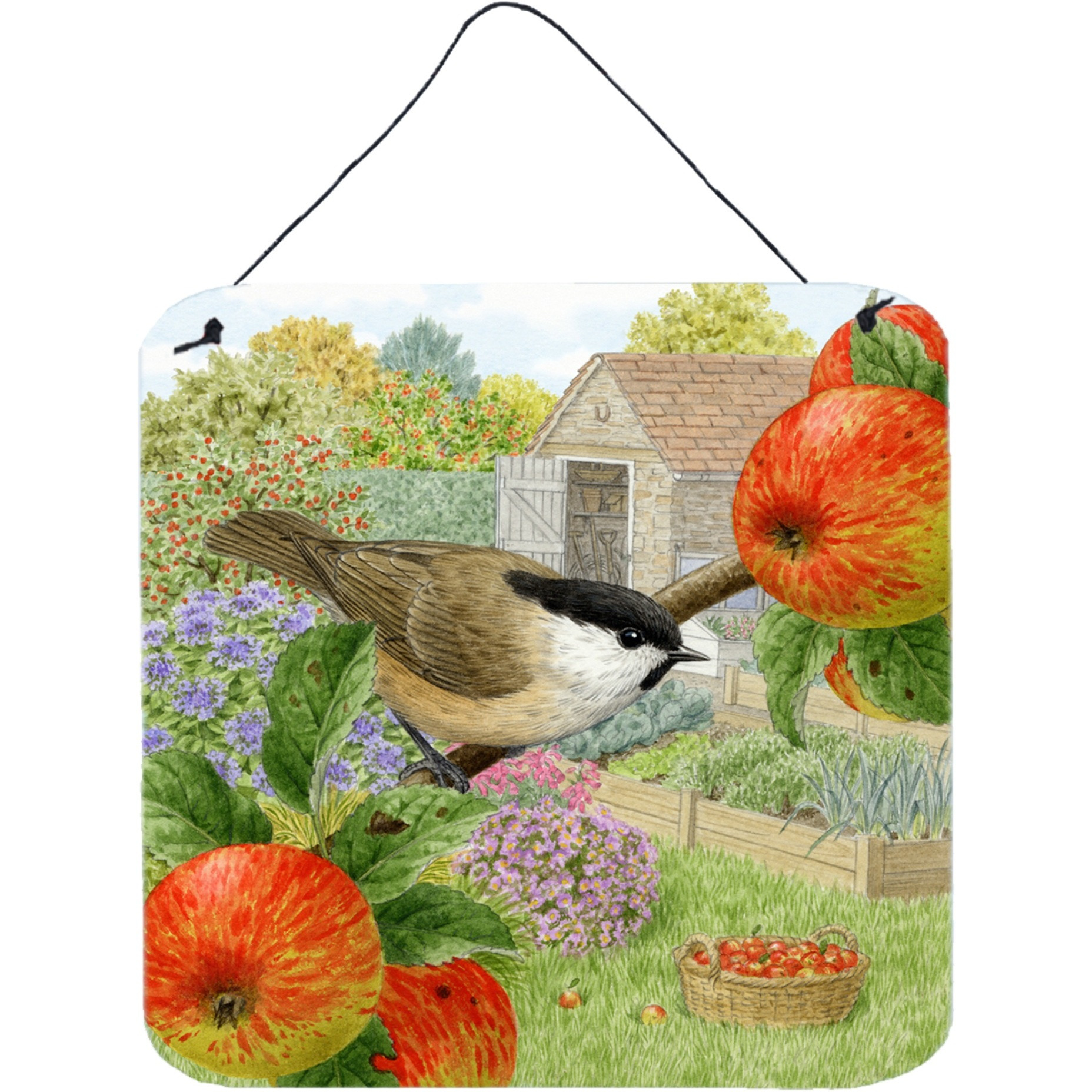 &quotCaroline's Treasures Coal Tits Apple Picker Wall or Door Hanging Prints ASAD0699DS66, 6HX6W, Multicolor"