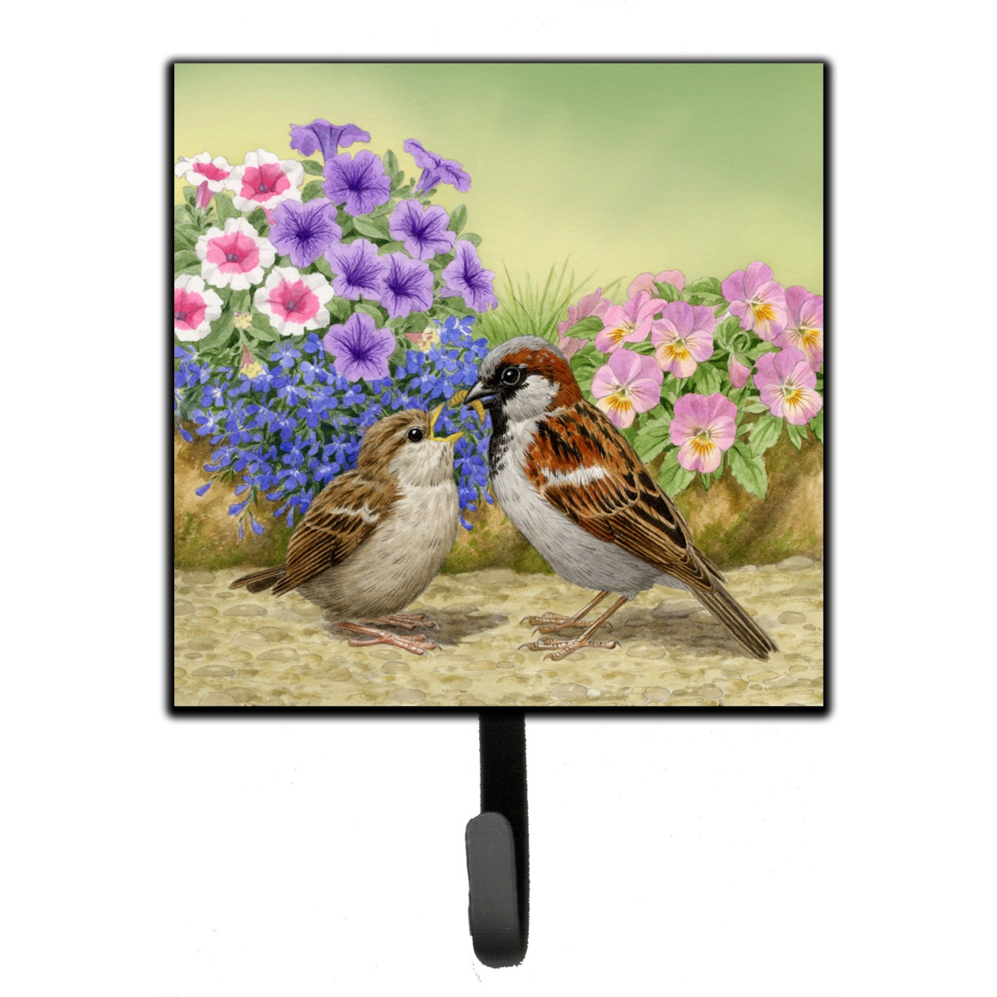 &quotCaroline's Treasures House Sparrows Feeding Time Leash or Key Holder ASAD0700SH4, Small, Multicolor"