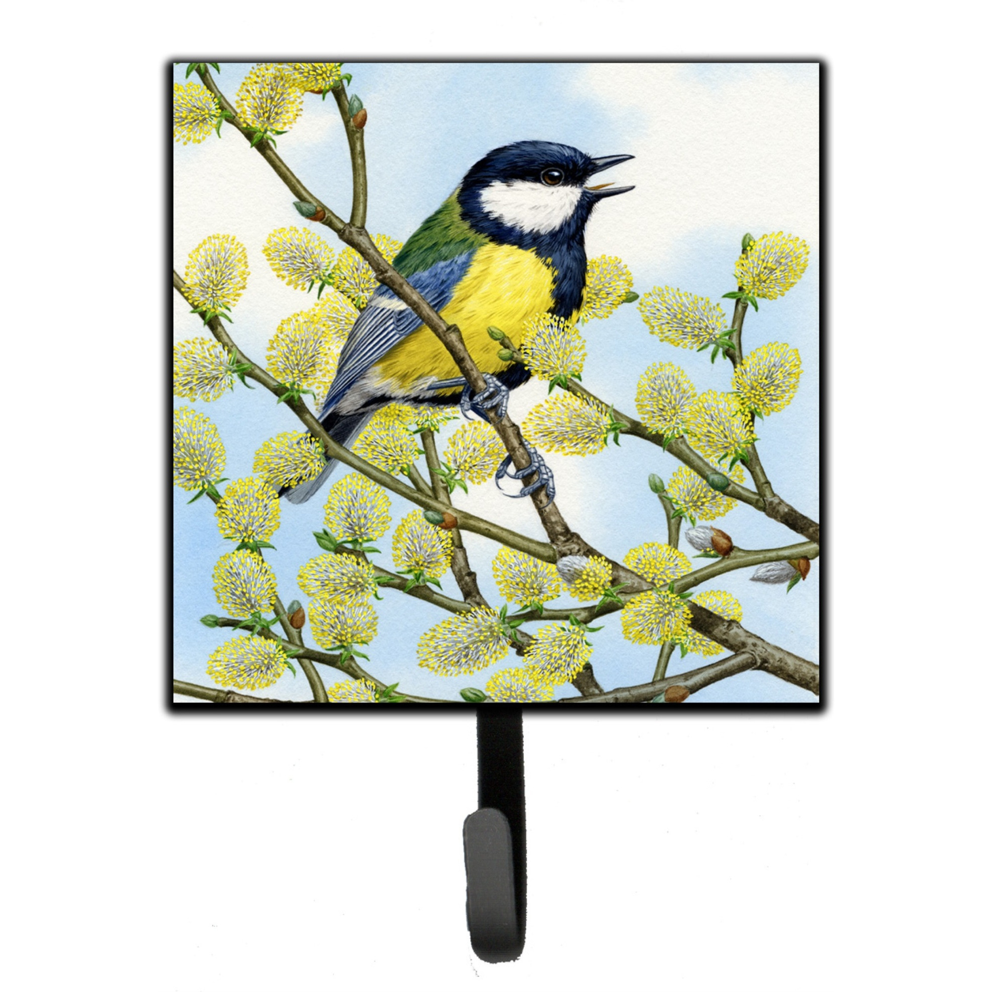 &quotCaroline's Treasures Eurasian Blue Tit by Sarah Adams Leash or Key Holder ASAD0777SH4, Small, Multicolor"
