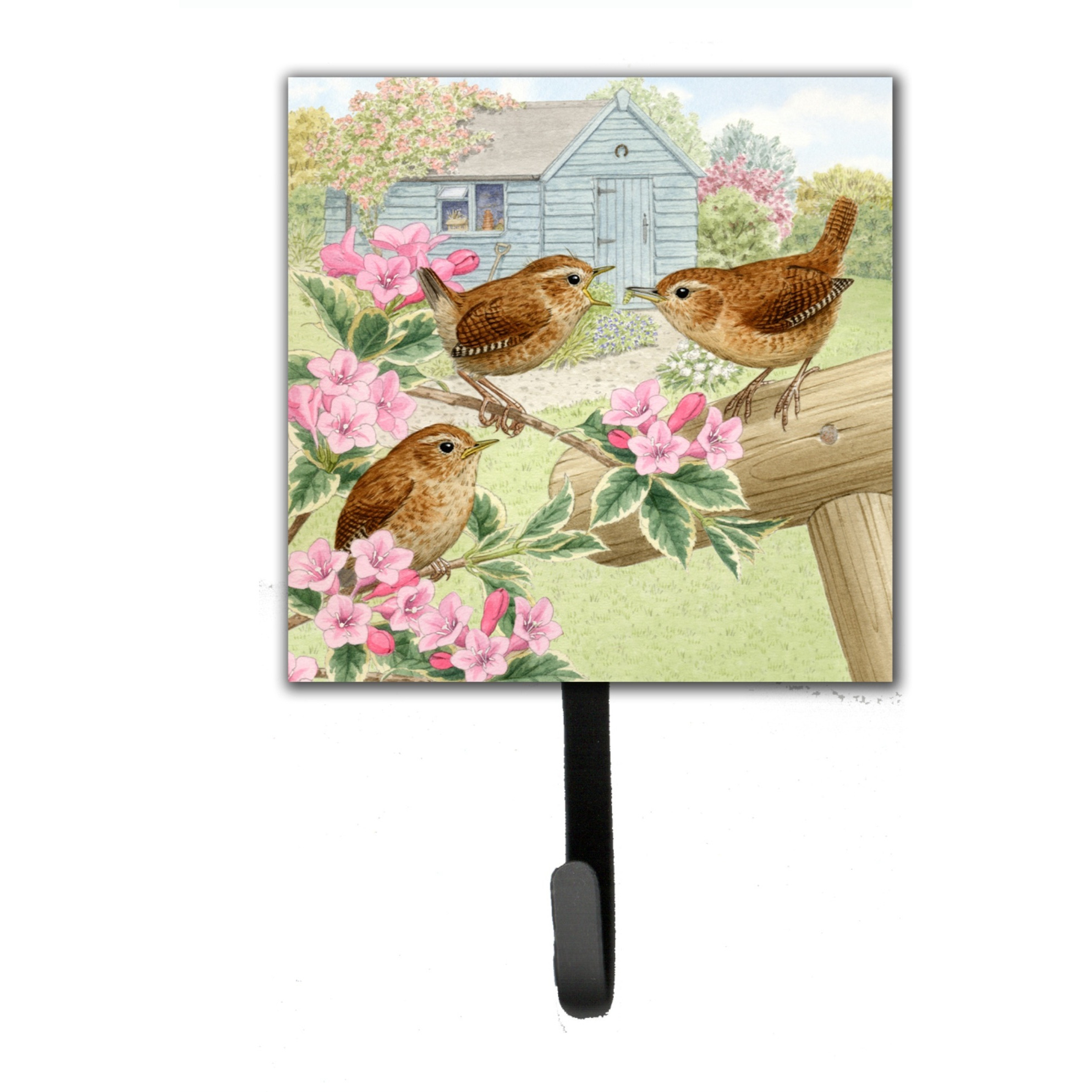 &quotCaroline's Treasures Wrens by Sarah Adams Leash or Key Holder ASAD183ASH4, Small, Multicolor"