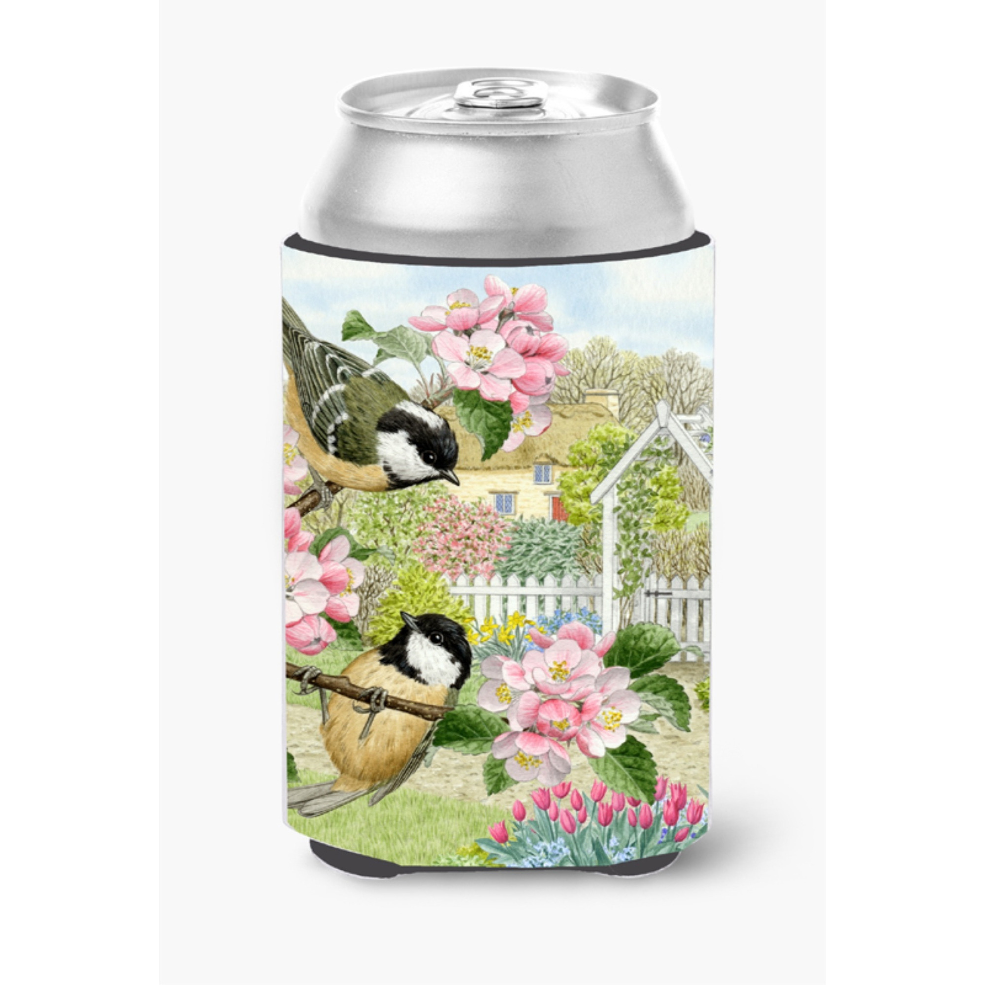 &quotCaroline's Treasures ASAD220ACC "&quotCoal Tits by Sarah Adams"" Can or Bottle Hugger, Multicolor"