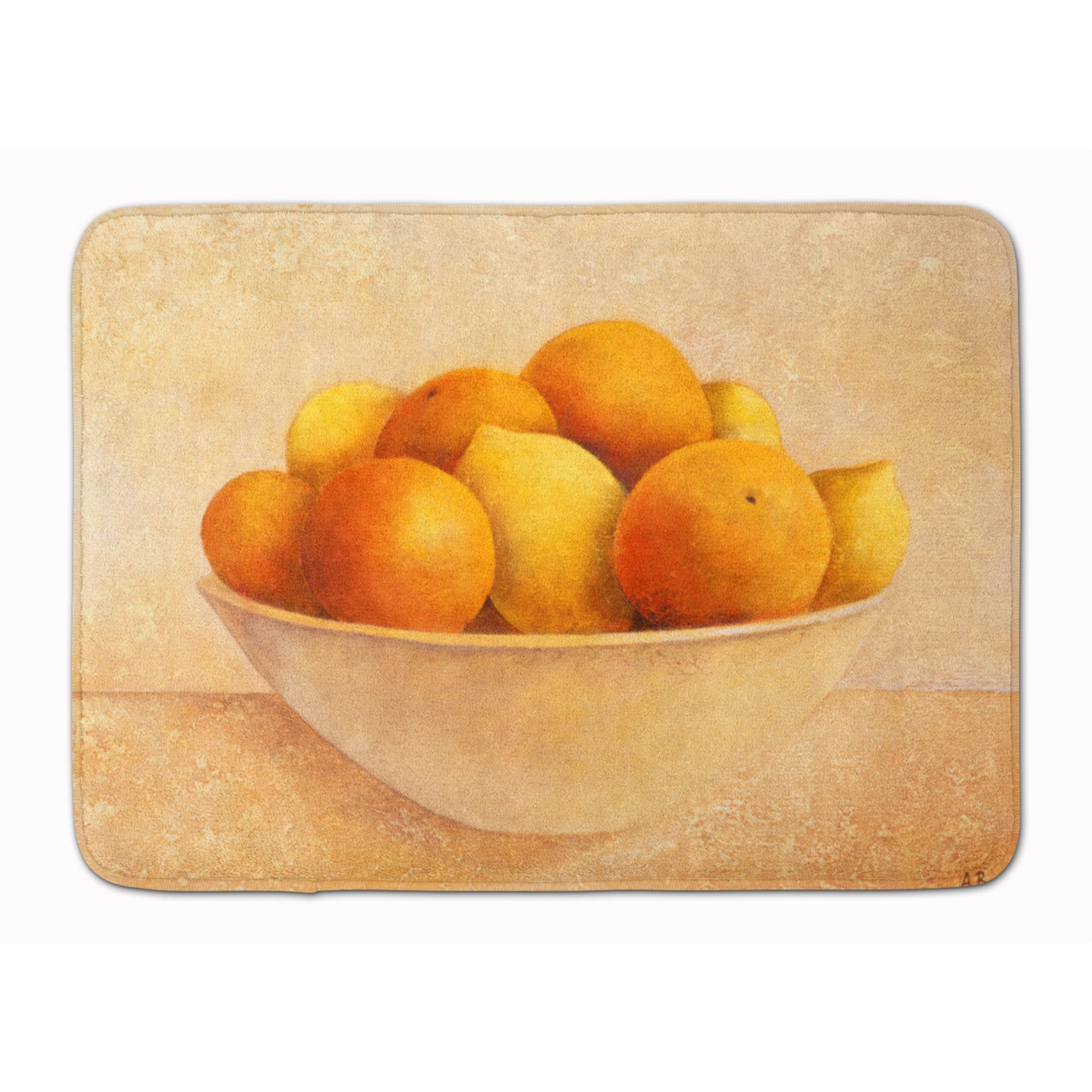 &quotCaroline's Treasures Oranges & Lemons in a Bowl Floor Mat, 19"" x 27"", Multicolor"