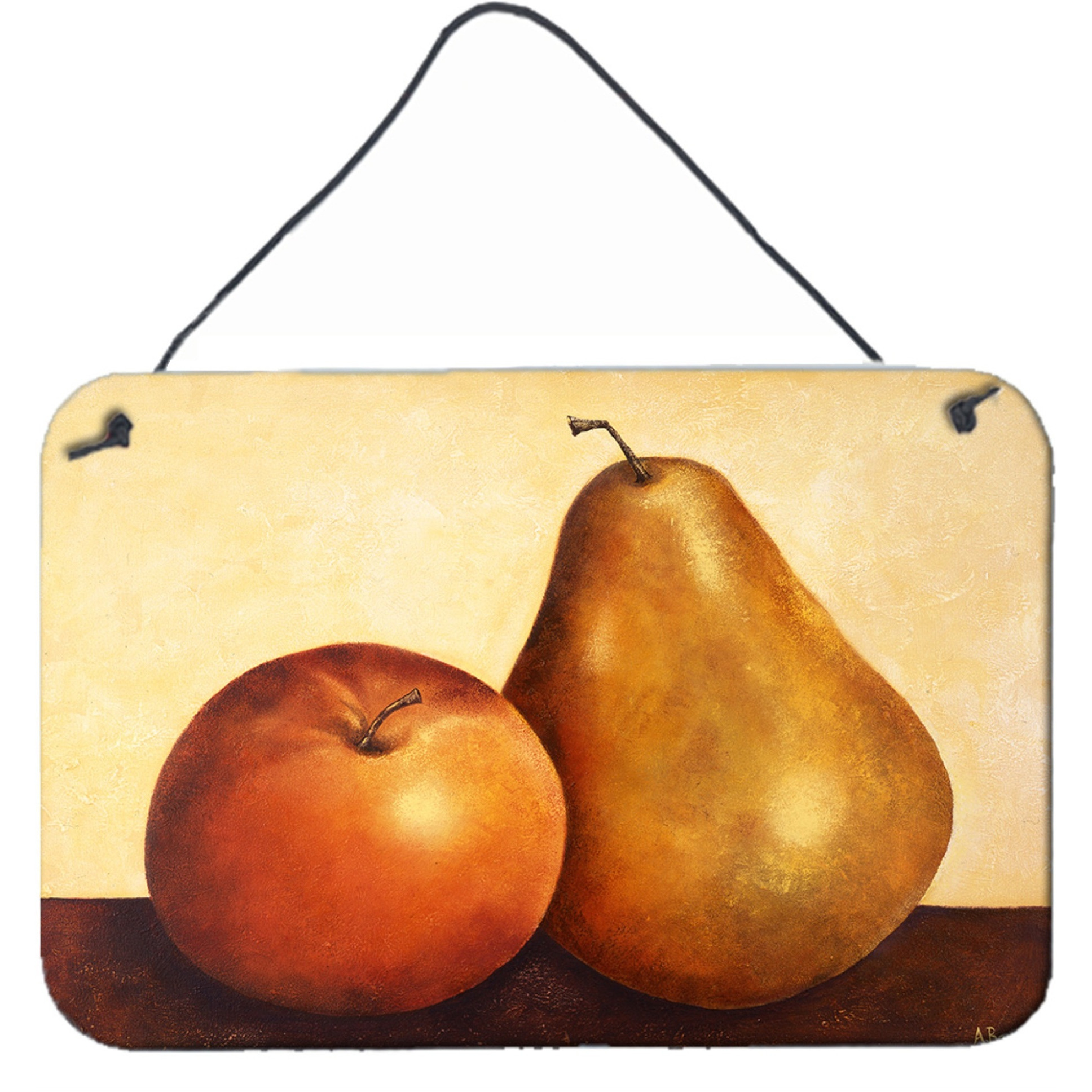 &quotCaroline's Treasures Apple and Pear Wall or Door Hanging Prints BABE0089DS812, 8HX12W, Multicolor"