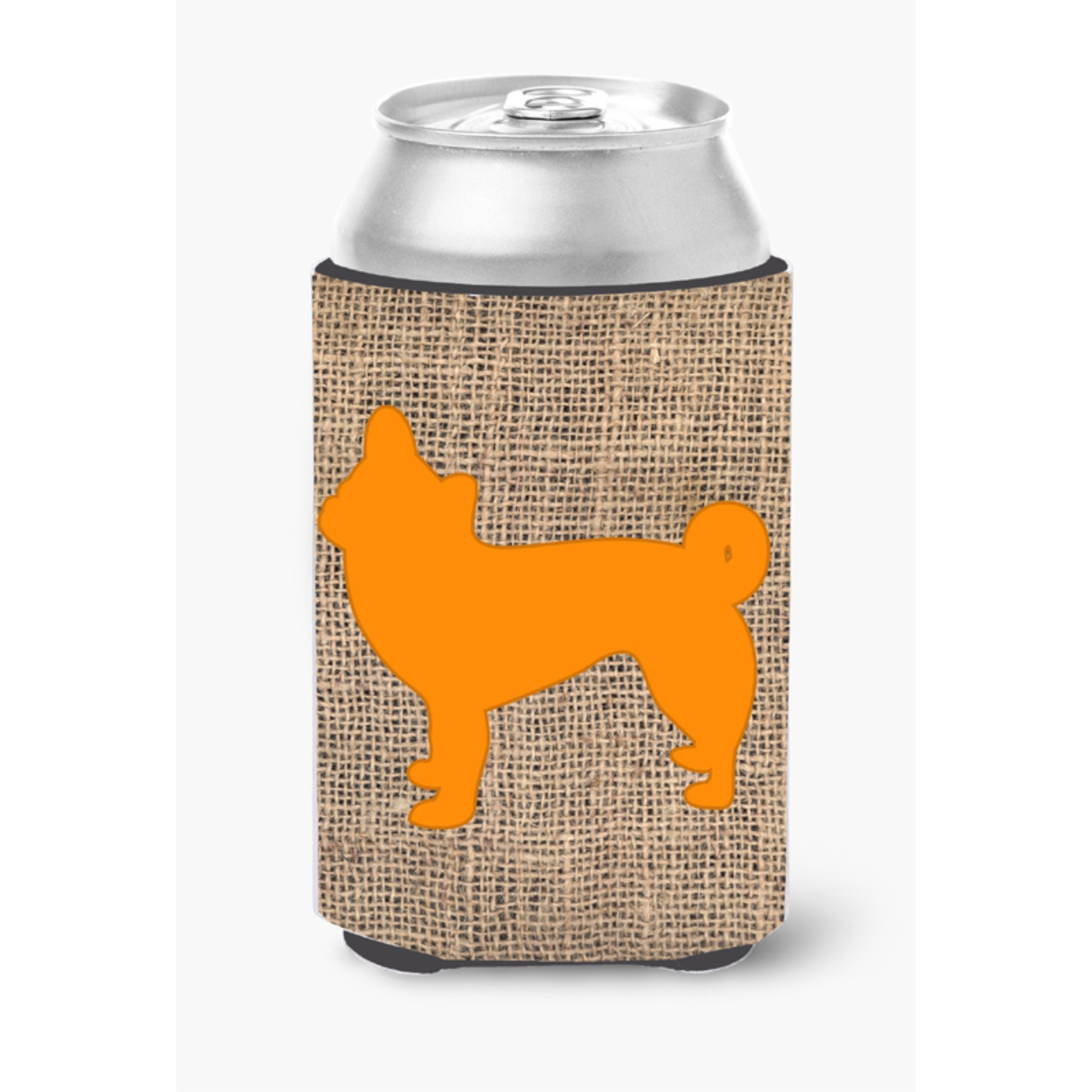 Chihuahua Burlap and Orange Can or Bottle Beverage Insulator Hugger