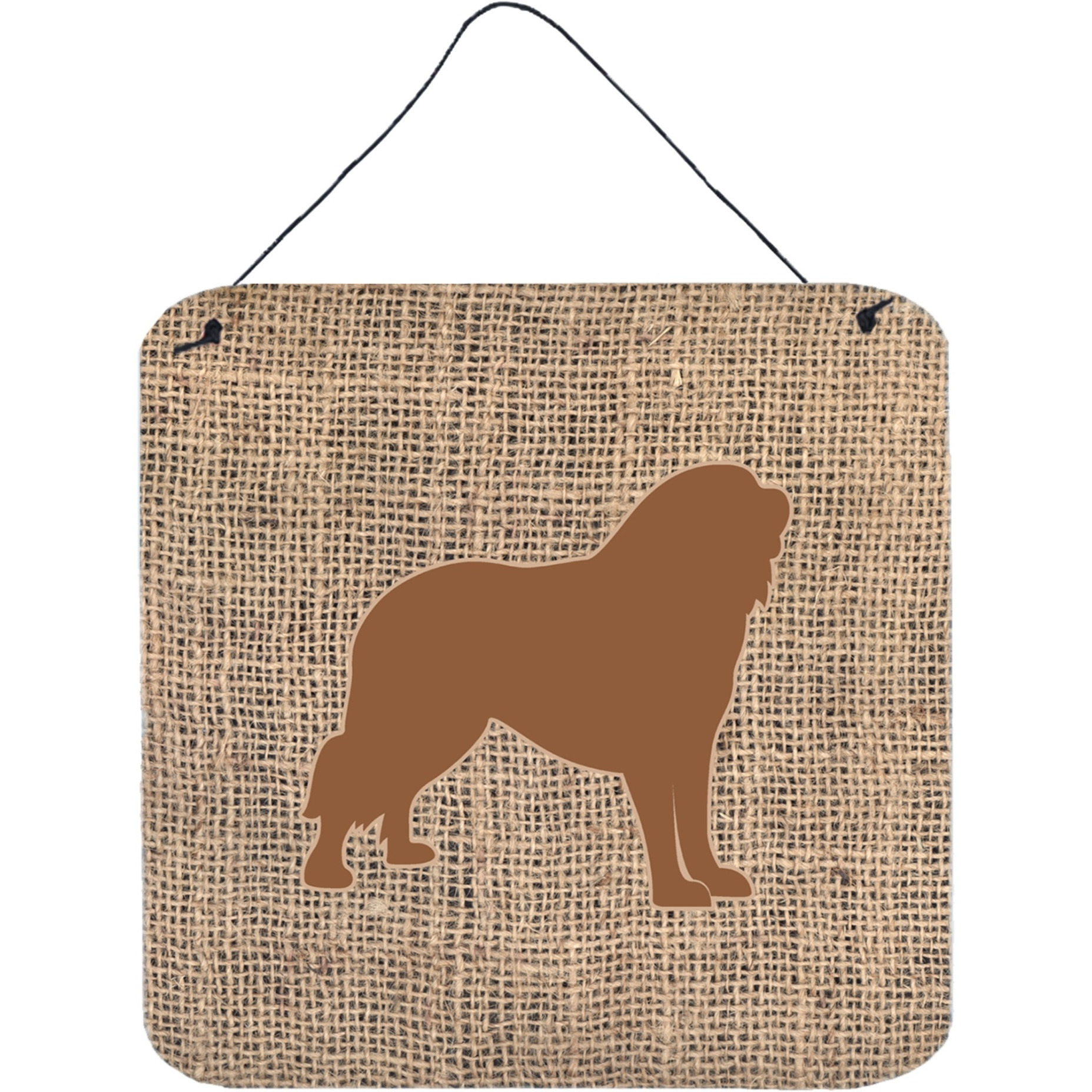 &quotCaroline's Treasures Tibetial Mastiff Burlap and Brown Wall or Door Hanging Prints, 6 x 6"", Multicolor"