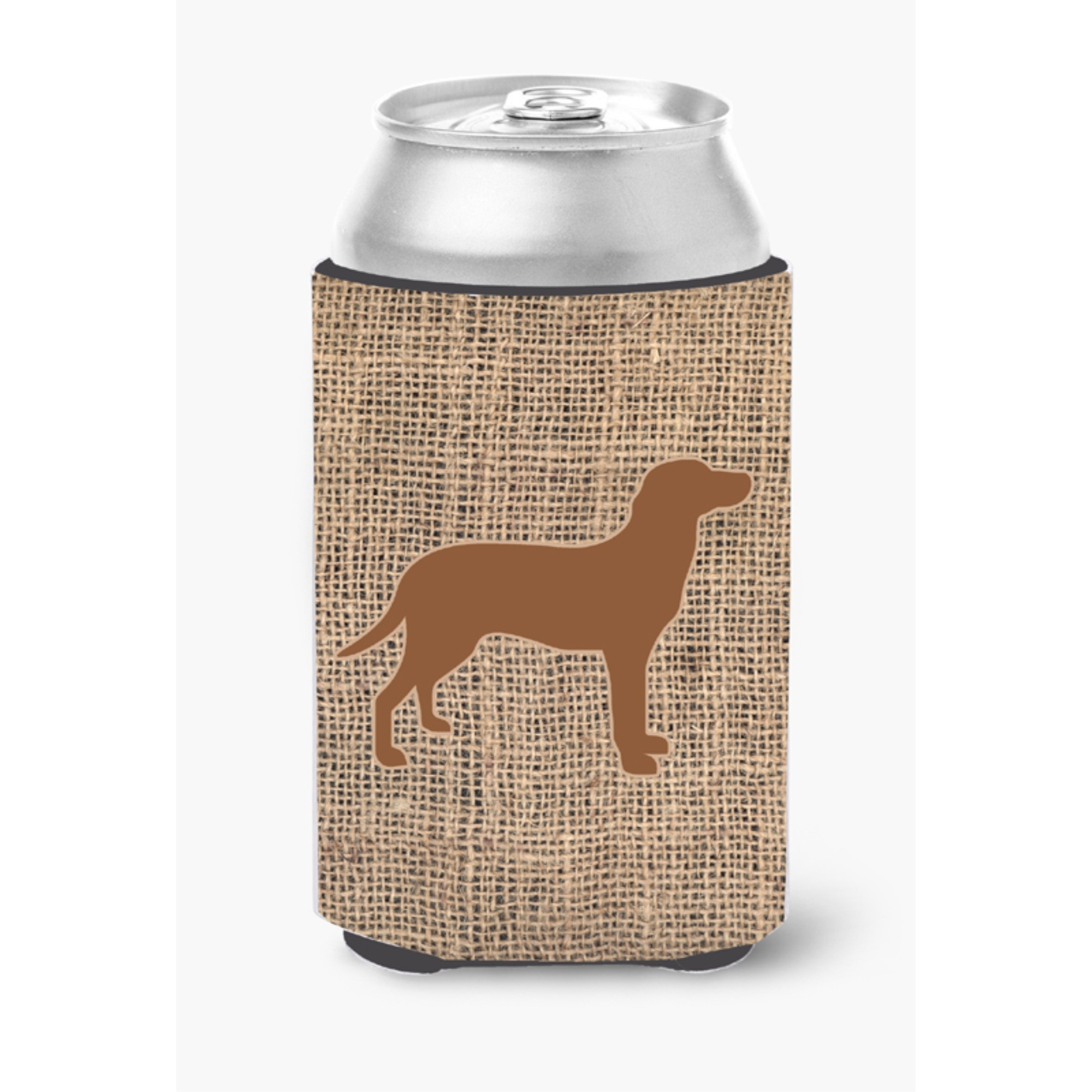 Labrador Burlap and Brown Can or Bottle Beverage Insulator Hugger