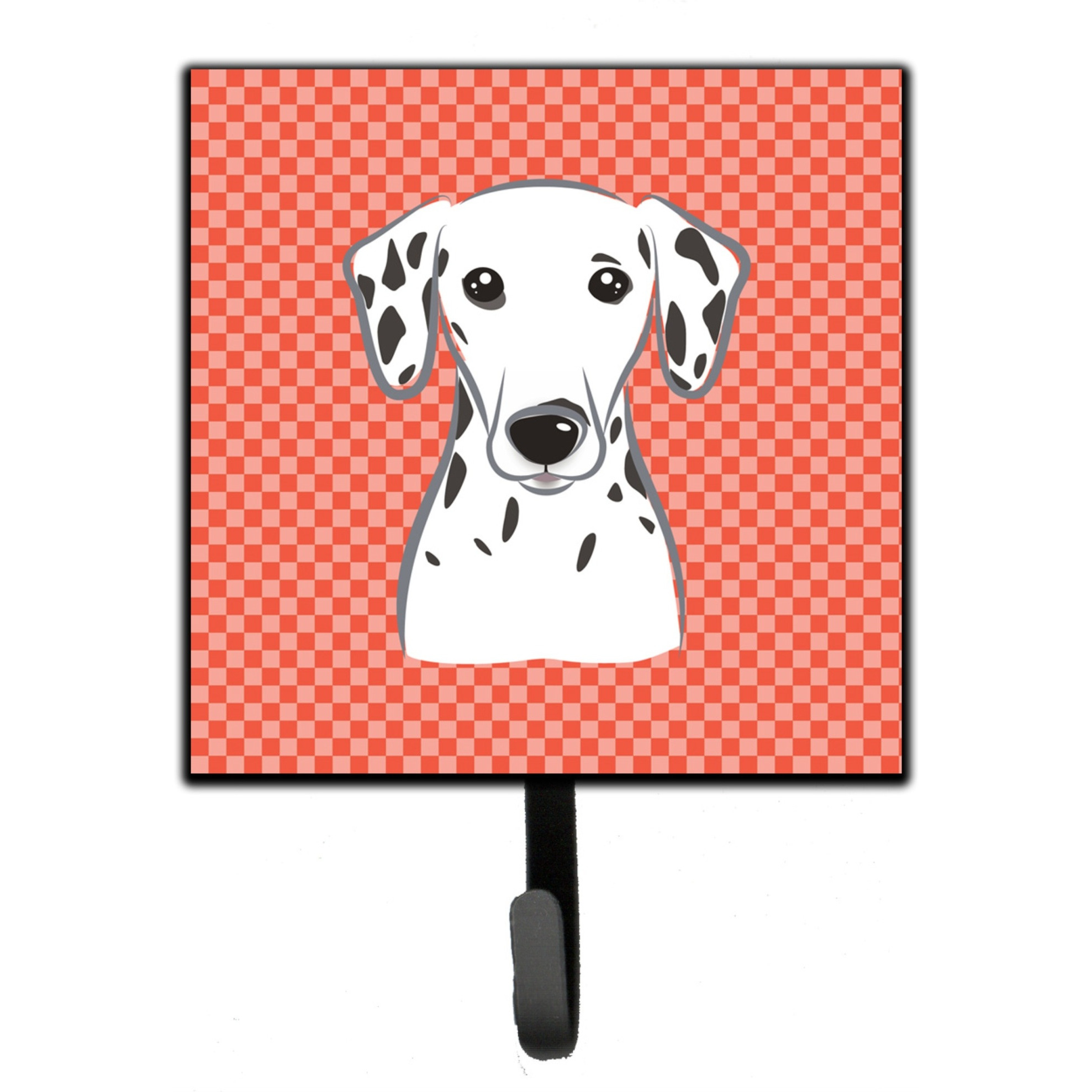 &quotCaroline's Treasures BB1131SH4 Red Checkered Dalmatian Leash or Key Holder, Small, Multicolor"