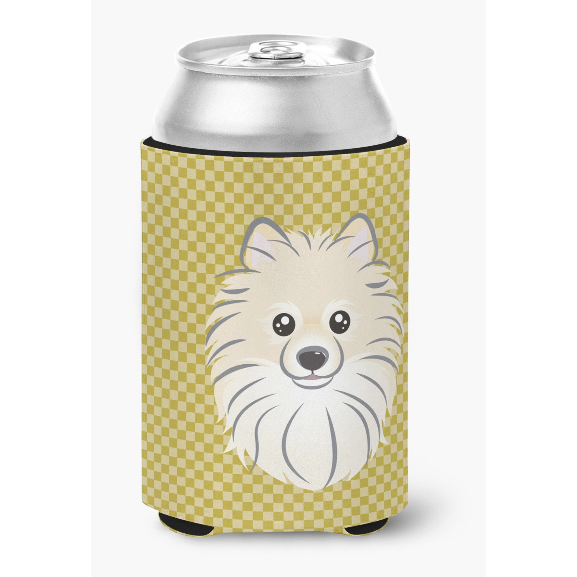 Tan Checkered Pomeranian Can or Bottle Hugger BB1135CC